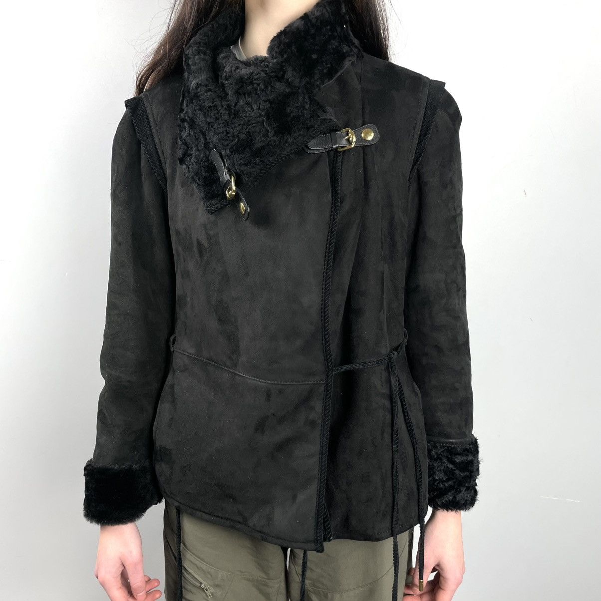 Gucci Archive Gucci Shearling Leather Jacket designer Tom Ford Size US XS / EU 42 / 0 - 3 Thumbnail