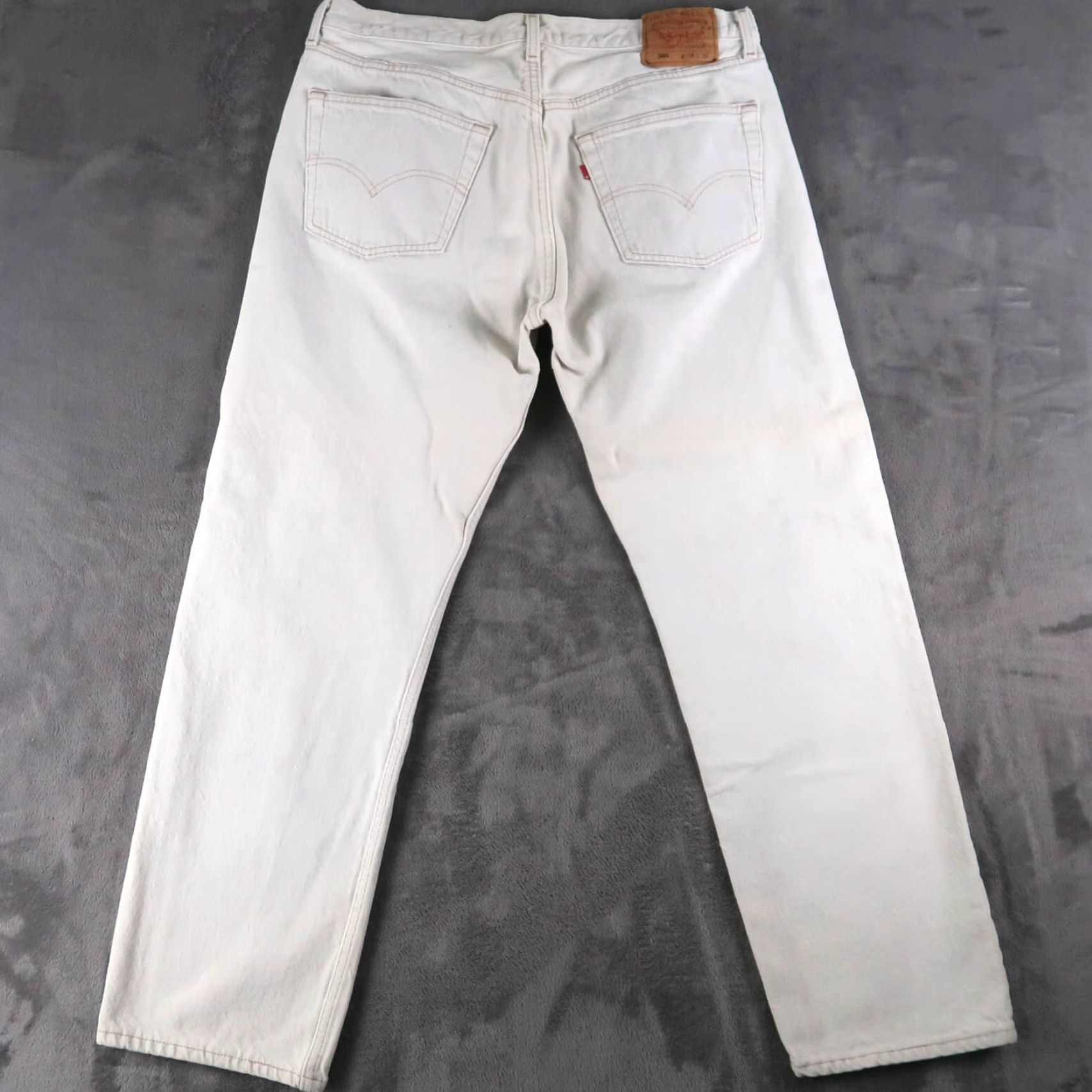 Levi's VINTAGE Levi's 501 Jeans Denim 38x30 Gray Mens USA 90s 5-Pocket Straight Regular Fit Cotton Button Closure Belt Loops Size US 38 / EU 54 - 2 Thumbnail