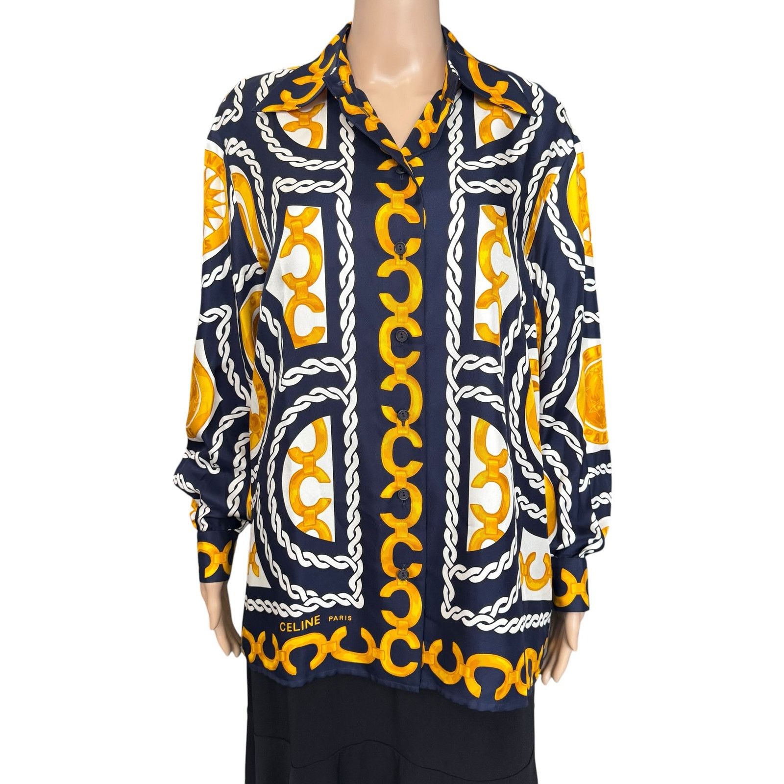 Celine Celine Vintage Silk Button-Up Size S / US 4 / IT 40 - 1 Thumbnail