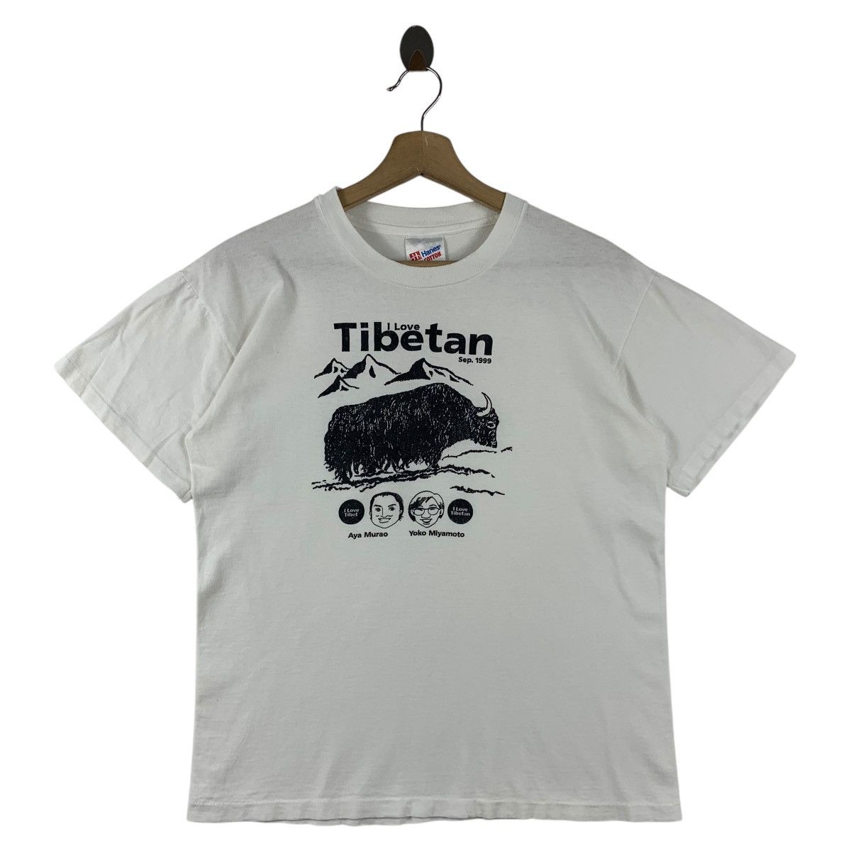 Hanes × Japanese Brand × Vintage Vintage I LOVE TIBETAN Art by aya mirao Japanese tee Size US M / EU 48-50 / 2 - 1 Thumbnail