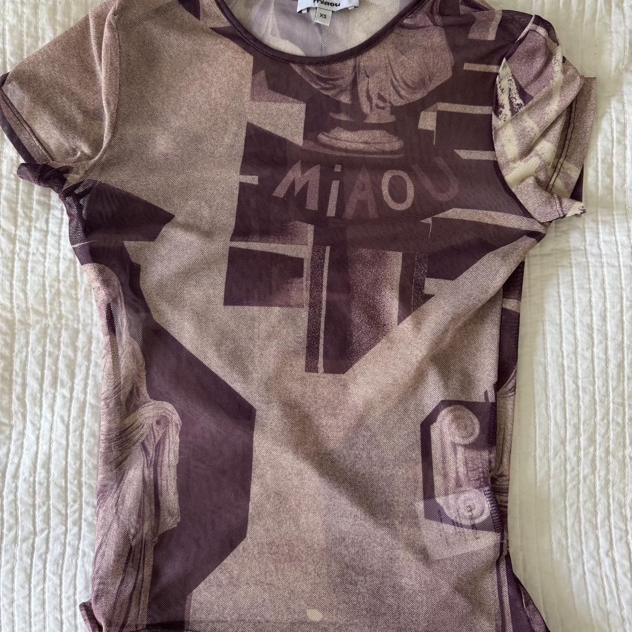 Miaou Miaou Mini Mesh Tee - Stone Mauve Size XS / US 0-2 / IT 36-38 - 5 Thumbnail