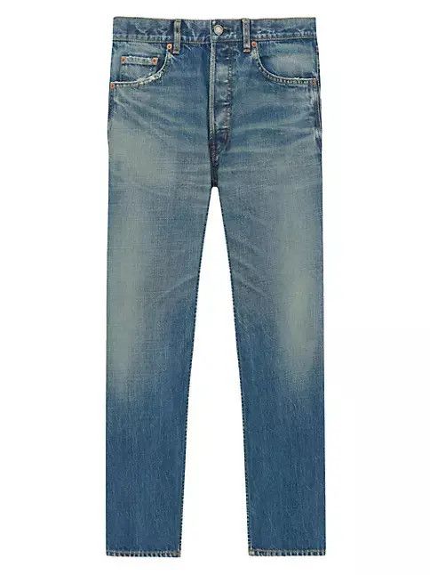 Saint Laurent Paris o1bcso1str1124 Mick In Vintage Jeans in Blue Size US 27 - 1 Thumbnail