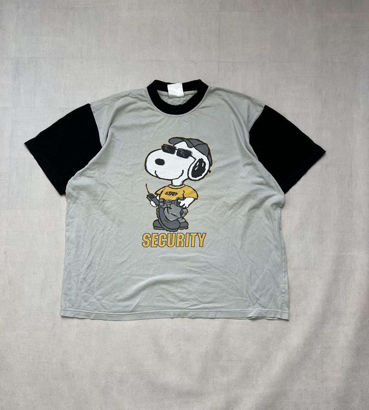 Peanuts × Vintage Baggy Tshirt Peanuts Security Staff Vintage 90’s Size US XL / EU 56 / 4 - 2 Thumbnail