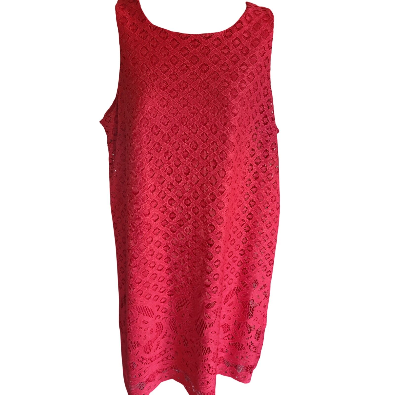 Other Tacera Fushia Eyelet Dress Sleeveless Lined Sz Medium Size M / US 6-8 / IT 42-44 - 2 Thumbnail