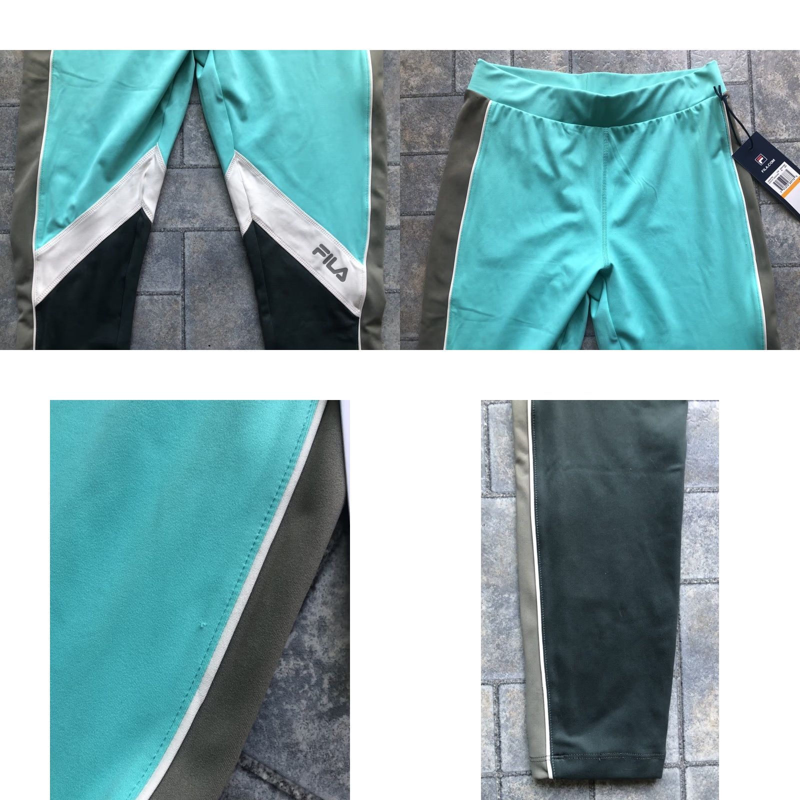 Fila NWT New Fila Sonya Leggings Women’s SMALL Green Teal With Pockets MSRP 0 Size 28" / US 6 / IT 42 - 9 Thumbnail
