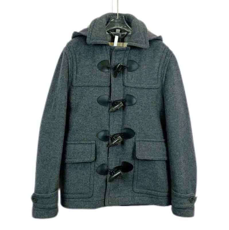 Burberry Burberry Grey Cotton Long Winter Coat for Women Size XS / US 0-2 / IT 36-38 - 1 Thumbnail