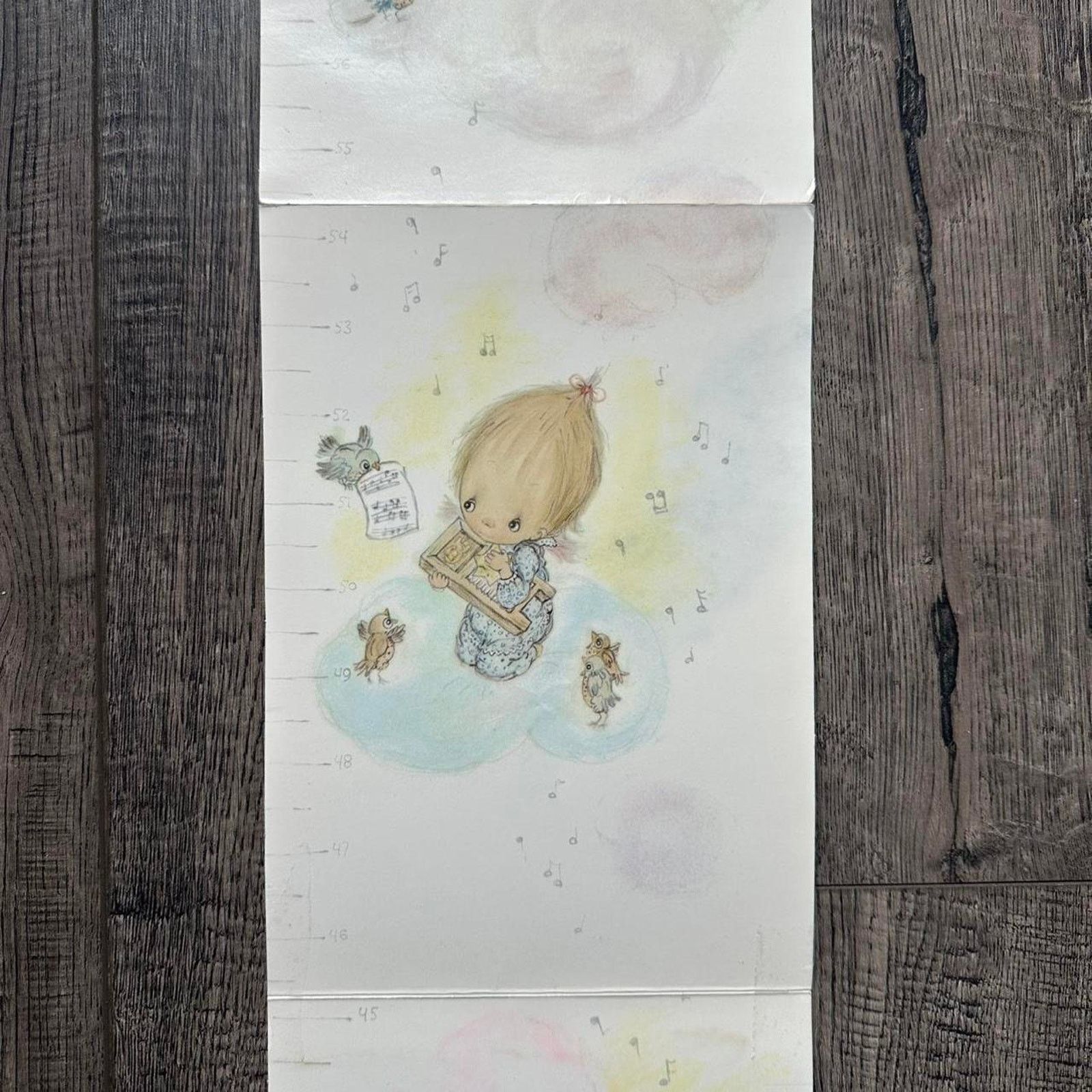 Vintage Vintage 70s Hallmark Bestsey Clark Grow Growing Chart Poster Size ONE SIZE - 3 Thumbnail