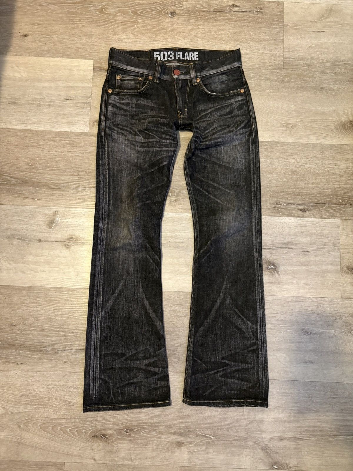 Edwin Edwin 503 Flare BLUE TRIP Black (BT5001) Bootcut Size US 31 - 2 Thumbnail
