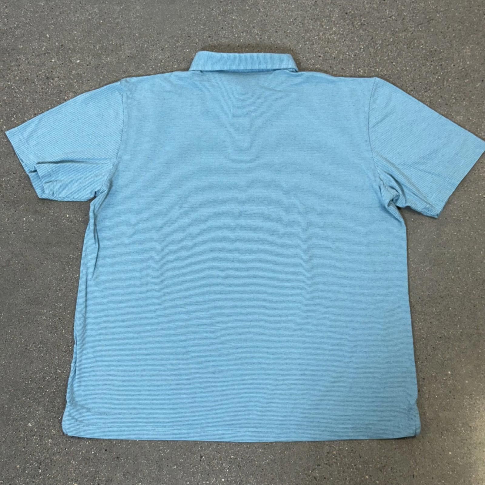 Peter Millar Peter Millar Polo Shirt Mens L Blue Striped Pima Cotton Golf Size US L / EU 52-54 / 3 - 9 Thumbnail