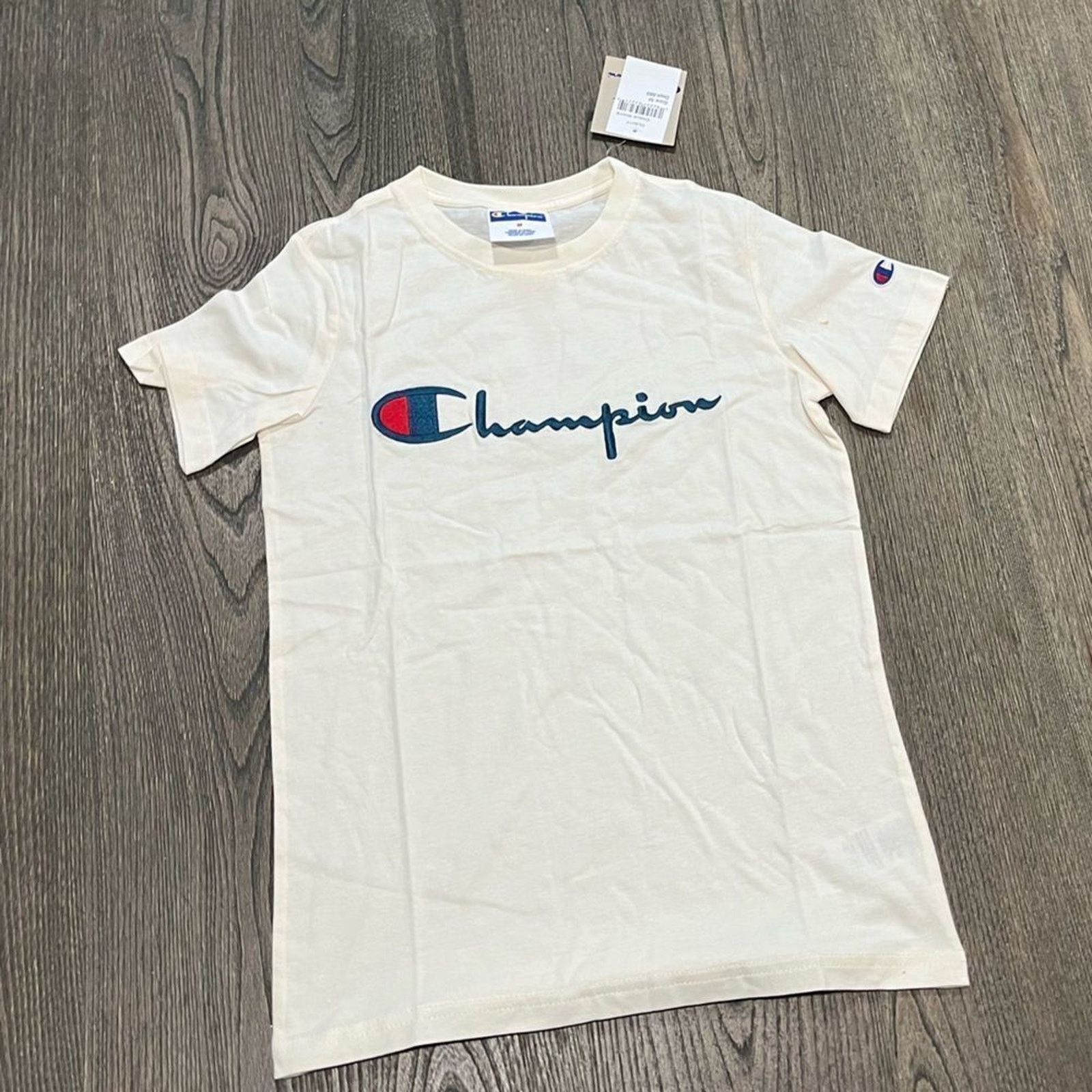 Champion NWT Champion Chalk White Embroidered Logo T-Shirt Size M Size M / US 6-8 / IT 42-44 - 1 Thumbnail