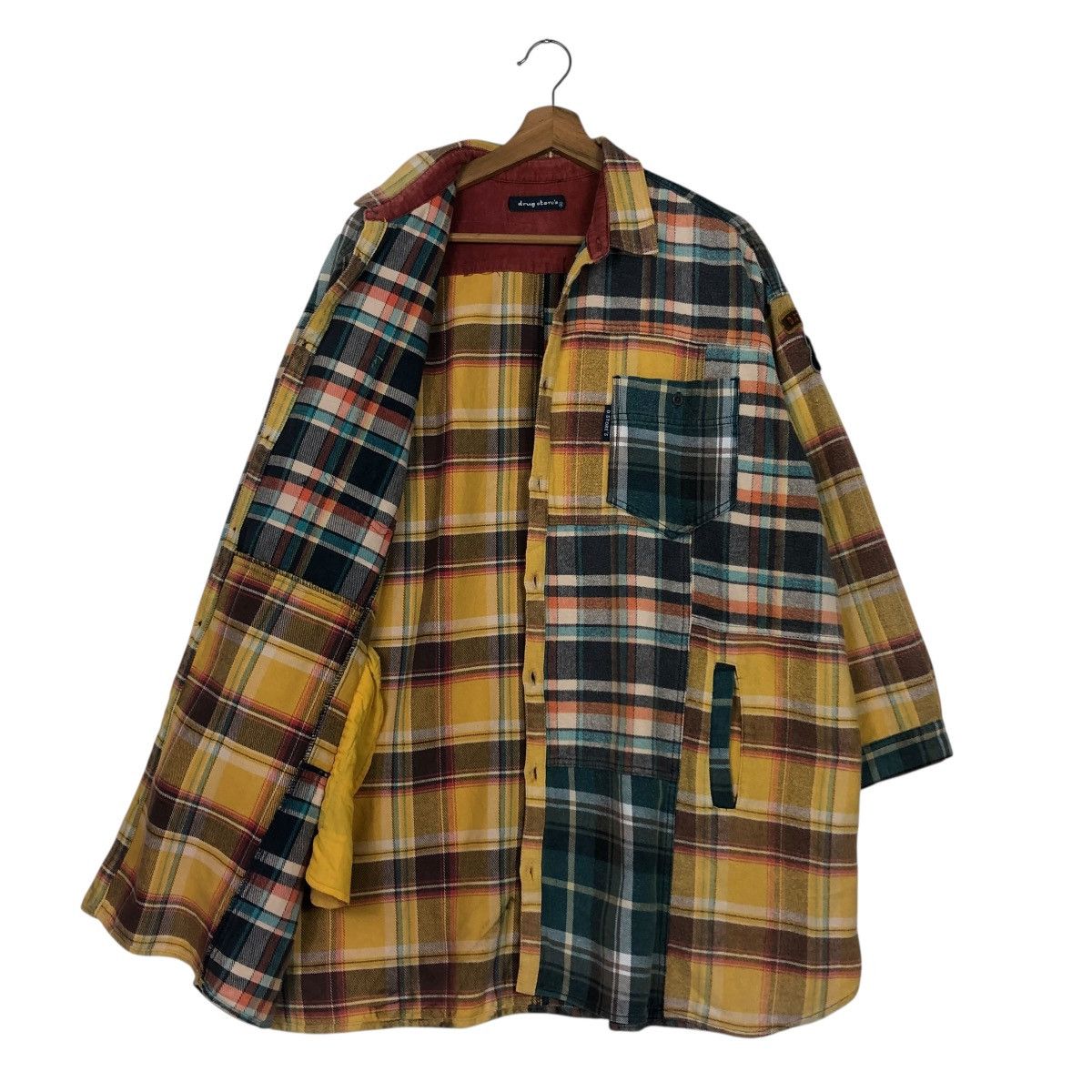 Hysteric Glamour 🔥VINTAGE SHIRT BUTTON JACKET PATCHWORK TARTAN DRUG STORE’S Size US L / EU 52-54 / 3 - 13 Thumbnail