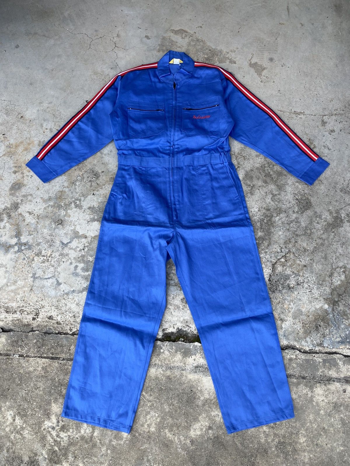 Other Vintage Nissan Mechanic Coveralls – Blue Workwear Jumpsuit Size US 35 - 2 Thumbnail