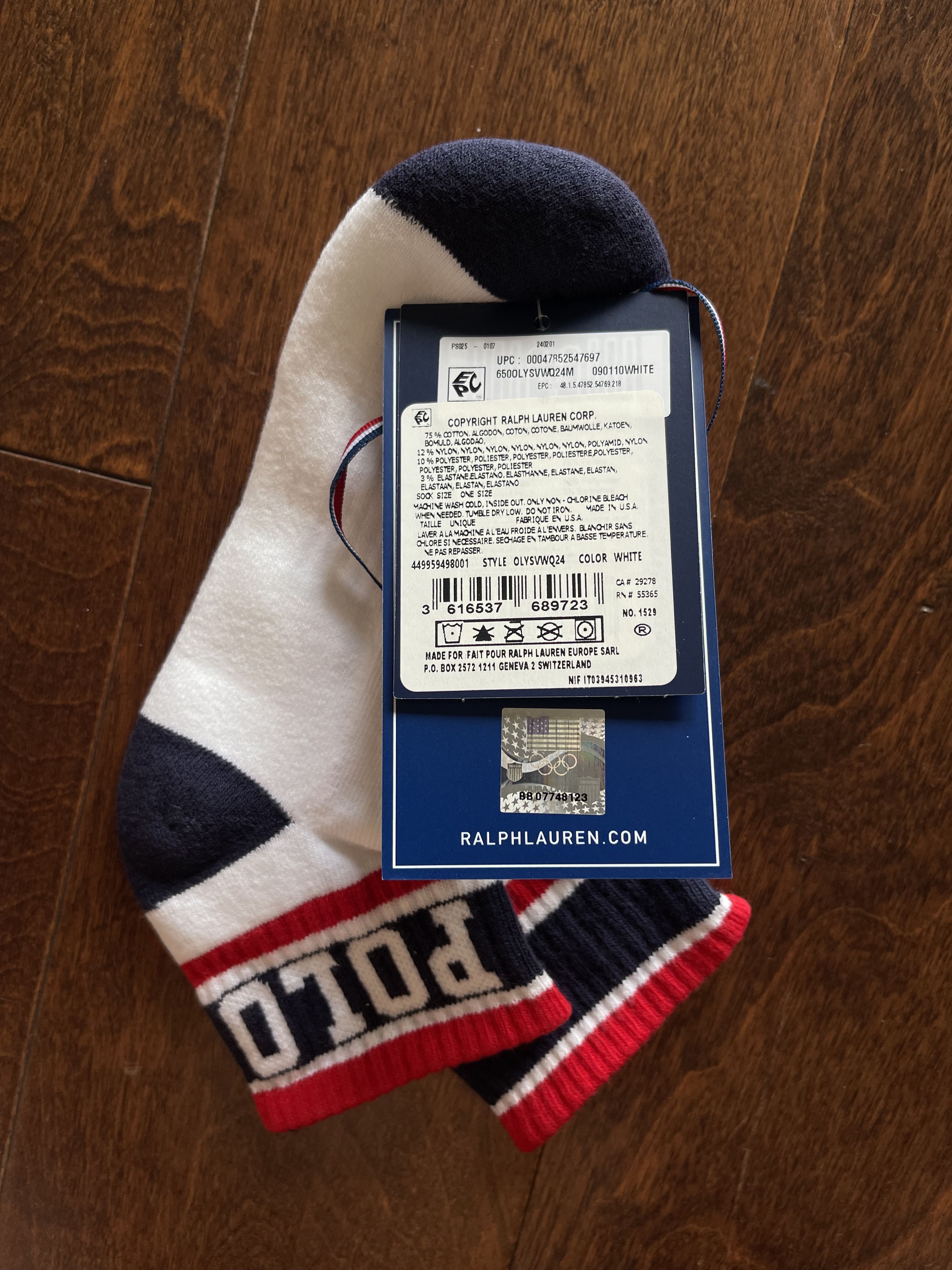 Polo Ralph Lauren Polo Ralph Lauren Team USA Summer Olympics Socks Sz 9-11 Size ONE SIZE - 7 Thumbnail
