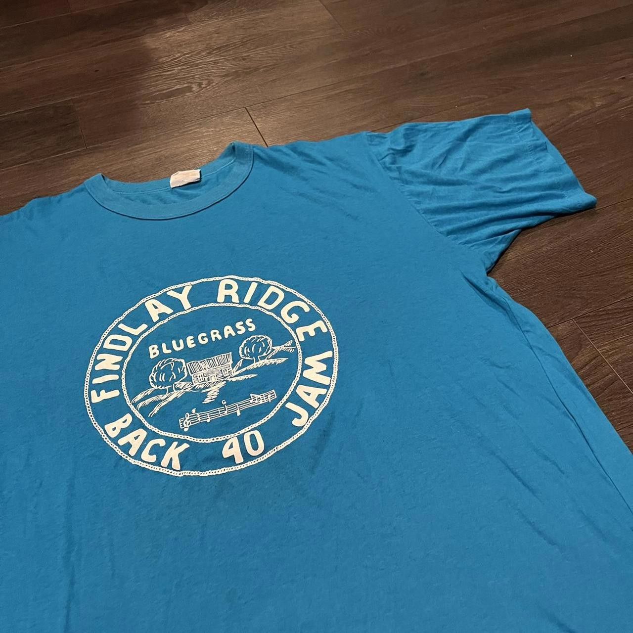 Designer Vintage Findlay Ridge Bluegrass Back 40 Jam T Shirt 80s Size US XL / EU 56 / 4 - 1 Thumbnail
