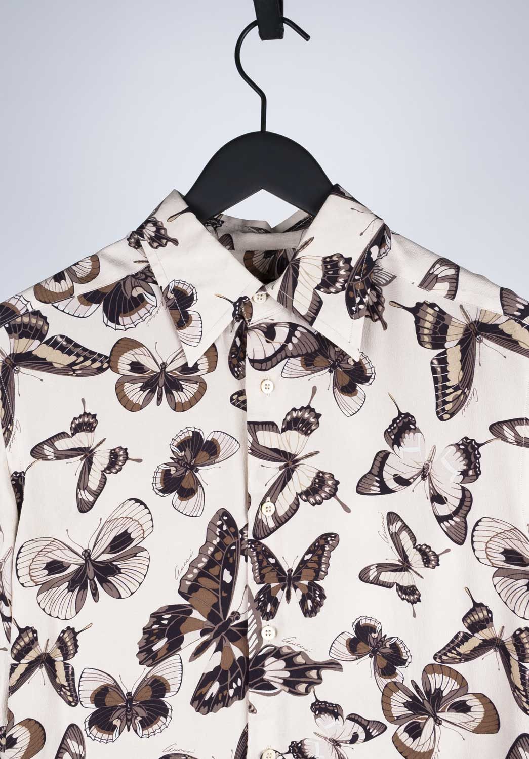 Gucci Vintage Gucci Men Silk Shirt Butterfly Size 41/M Size US M / EU 48-50 / 2 - 3 Thumbnail