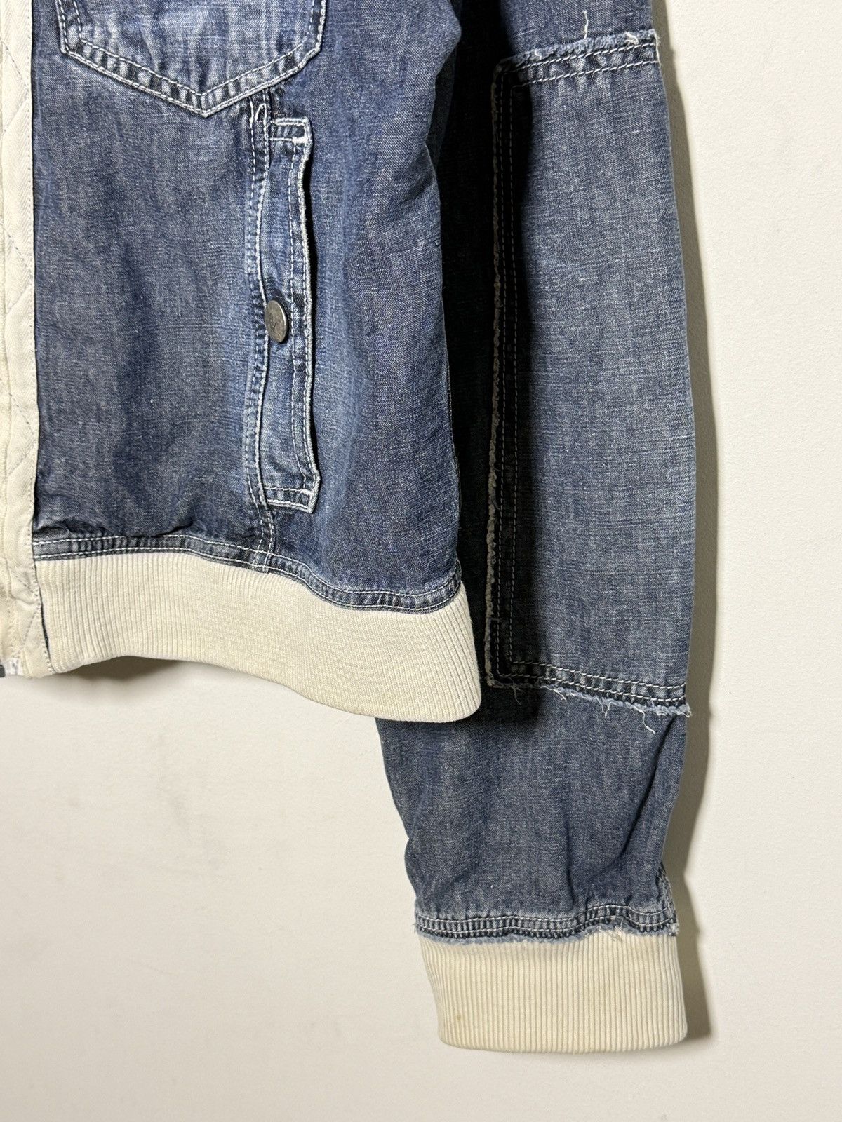 Giorgio Armani armani denim cotton/linen bomber jacket Size US L / EU 52-54 / 3 - 6 Thumbnail