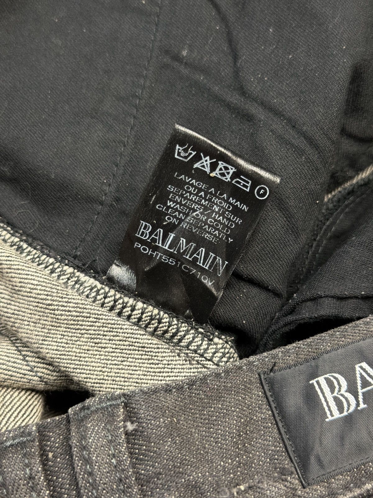Balmain Balmain paris black Biker jeans Size US 33 - 22 Thumbnail