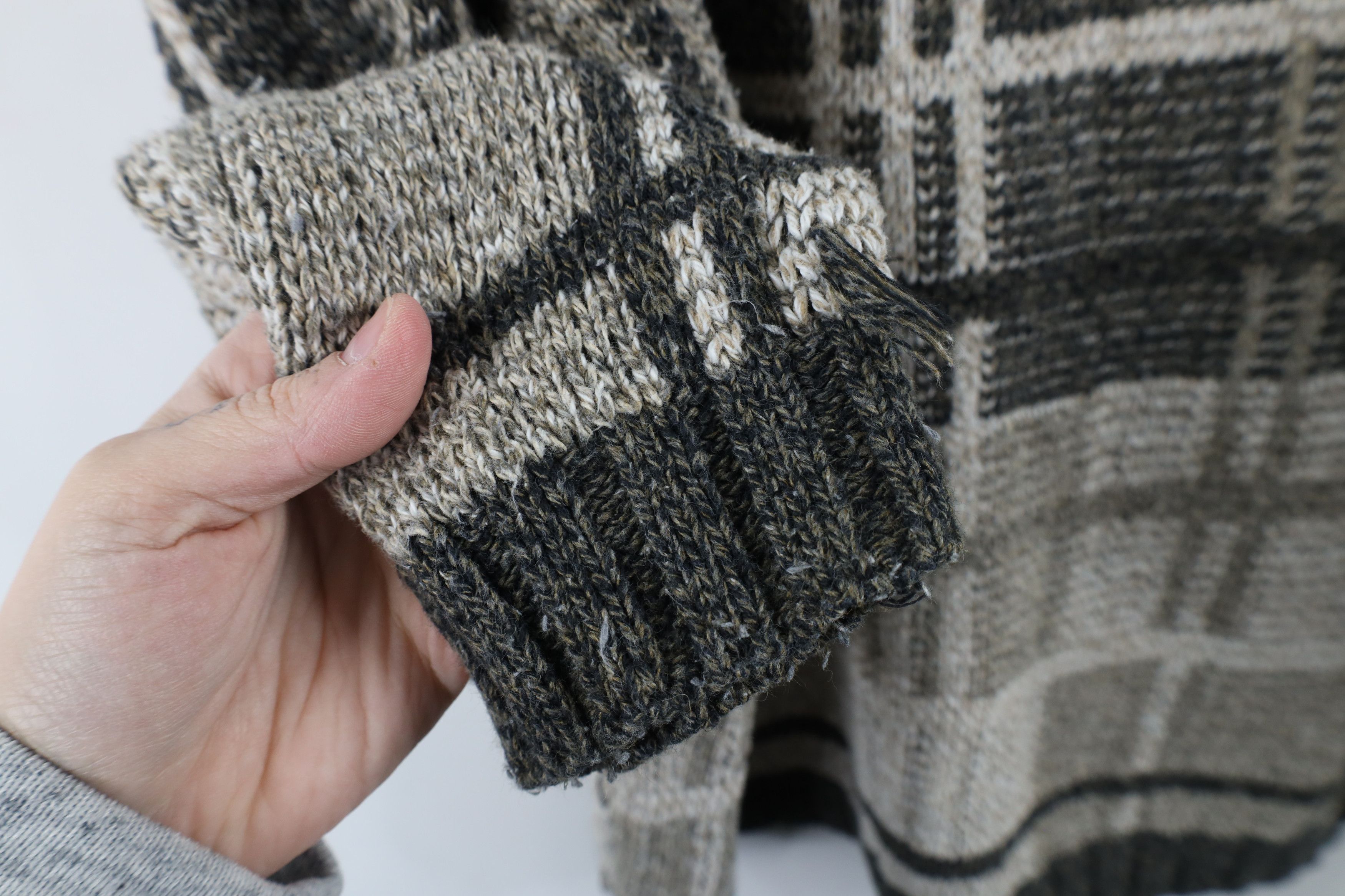 Vintage Vintage 90s Streetwear Earth Tone Chunky Knit Sweater Plaid Size US XXL / EU 58 / 5 - 8 Thumbnail