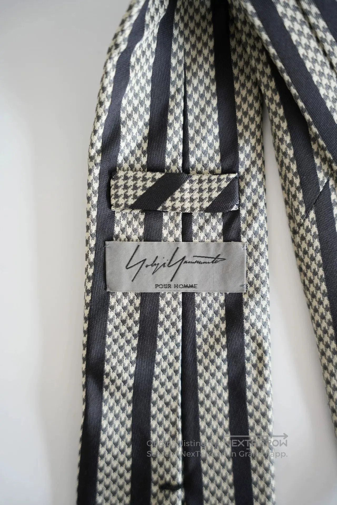 Yohji Yamamoto Yohji Yamamoto Black and White Silk Tie. Size ONE SIZE - 2 Thumbnail