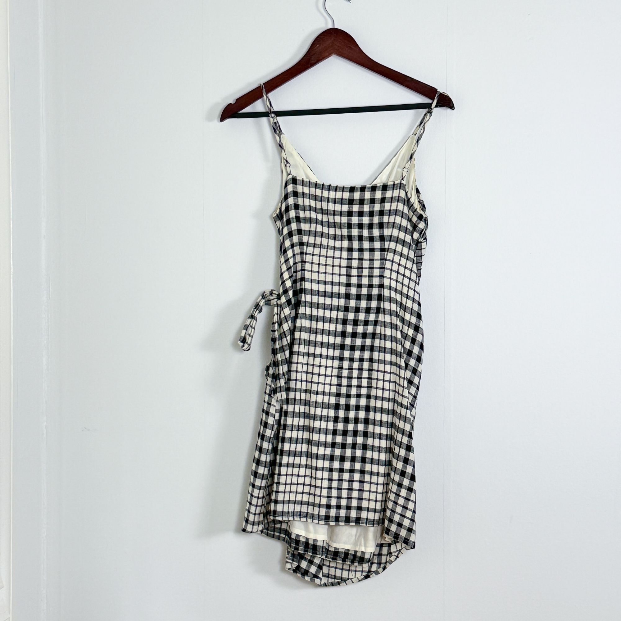 Free People Free People Nodia Mini Wrap Dress Black and White Gingham Si Size XS / US 0-2 / IT 36-38 - 3 Thumbnail