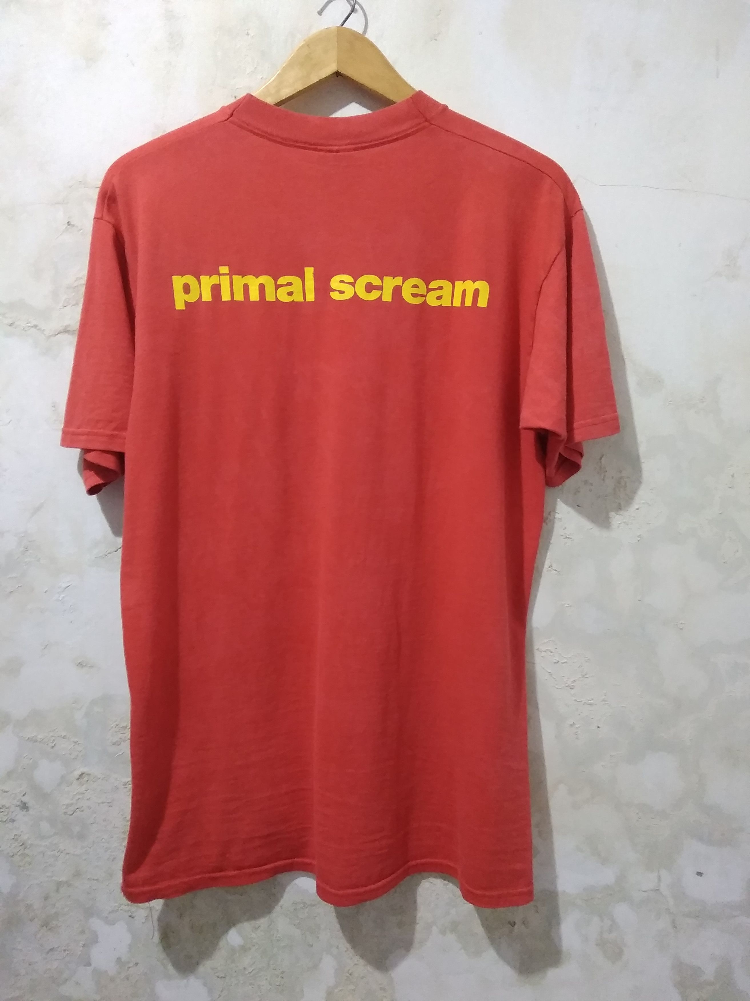 Band Tees vintage 90s Primal Scream red t shirt L Size US L / EU 52-54 / 3 - 4 Thumbnail