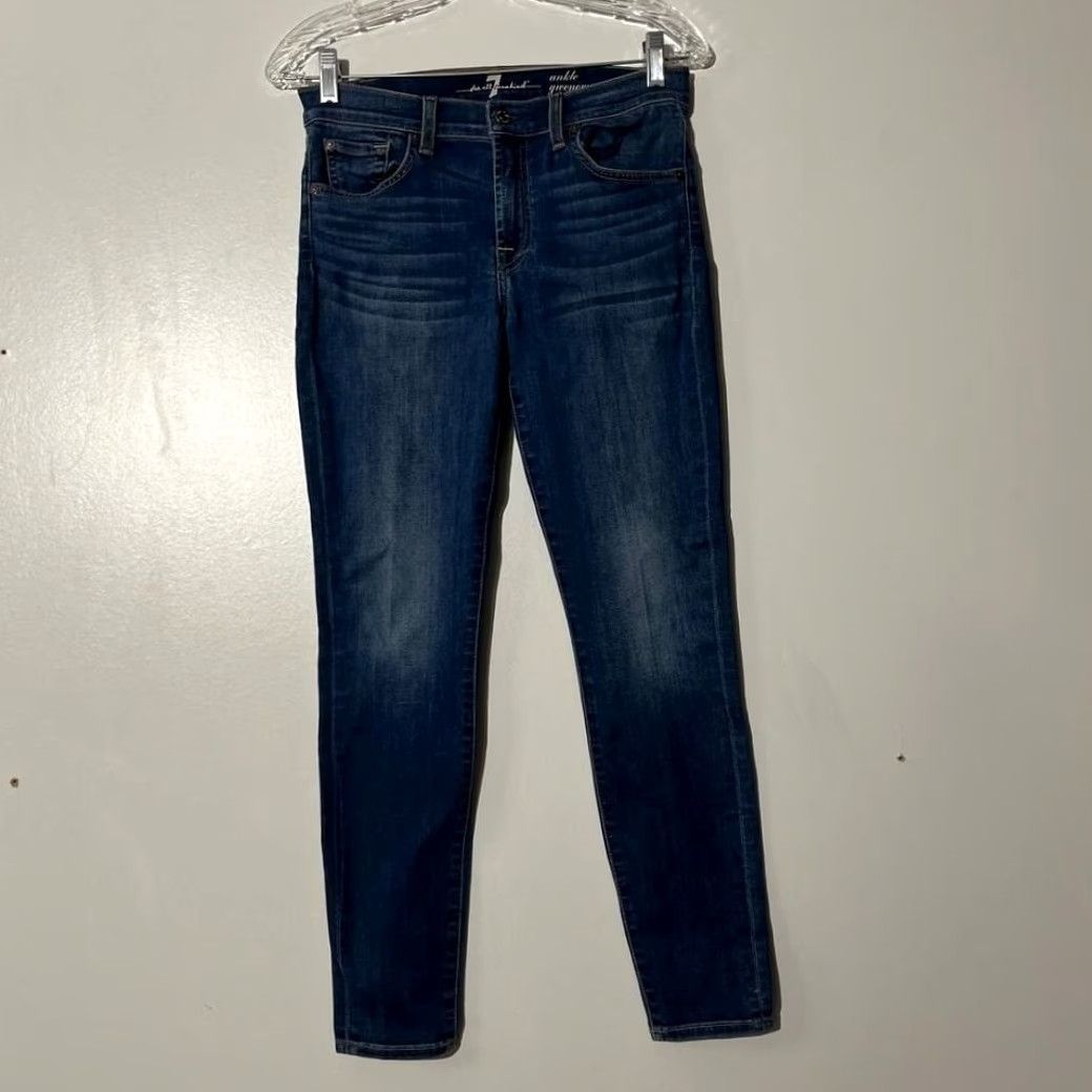 7 For All Mankind VINTAGE 7 For All Mankind Ankle Gwenevere Skinny 5 Pocket Washed Blue Jeans Women's 27 Size 27" / US 4 / IT 40 - 2 Thumbnail
