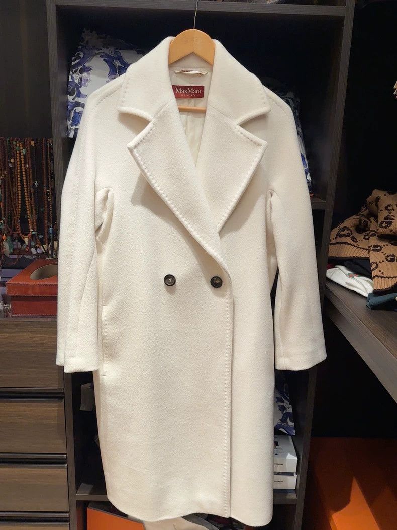 Max Mara Max Mara Wool coat, white moonlight color, 100% pure new w Size M / US 6-8 / IT 42-44 - 1 Thumbnail