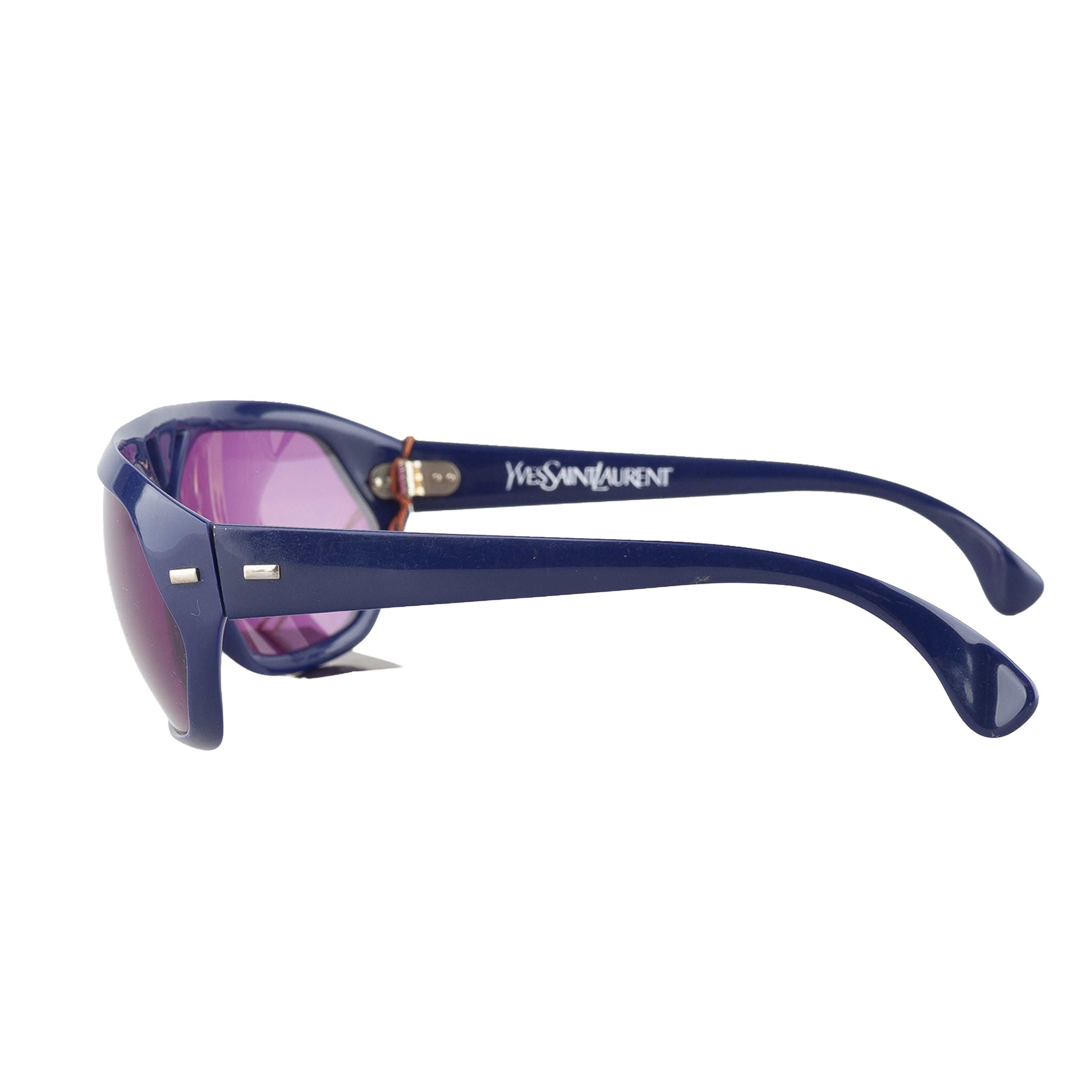 Yves Saint Laurent YSL Yves Saint Laurent RARE 80's Navy Sunglasses Size ONE SIZE - 4 Thumbnail