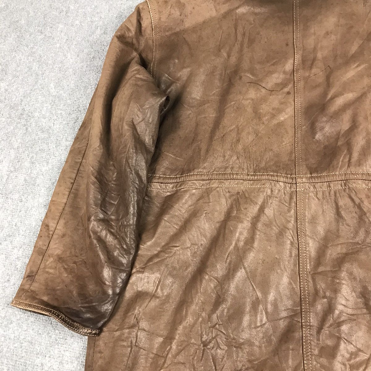 Designer × Vintage FLAG DIFUSION BY BARCELONA LEATHER PARKAS JACKET Size US L / EU 52-54 / 3 - 9 Thumbnail