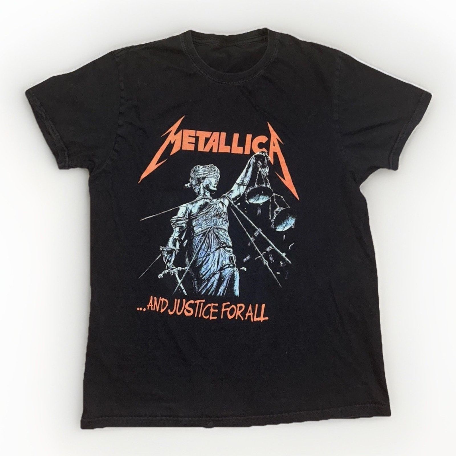 Band Tees × Vintage Metallica Justice For All Graphic T-Shirt Black M 19x26 Size US M / EU 48-50 / 2 - 1 Thumbnail
