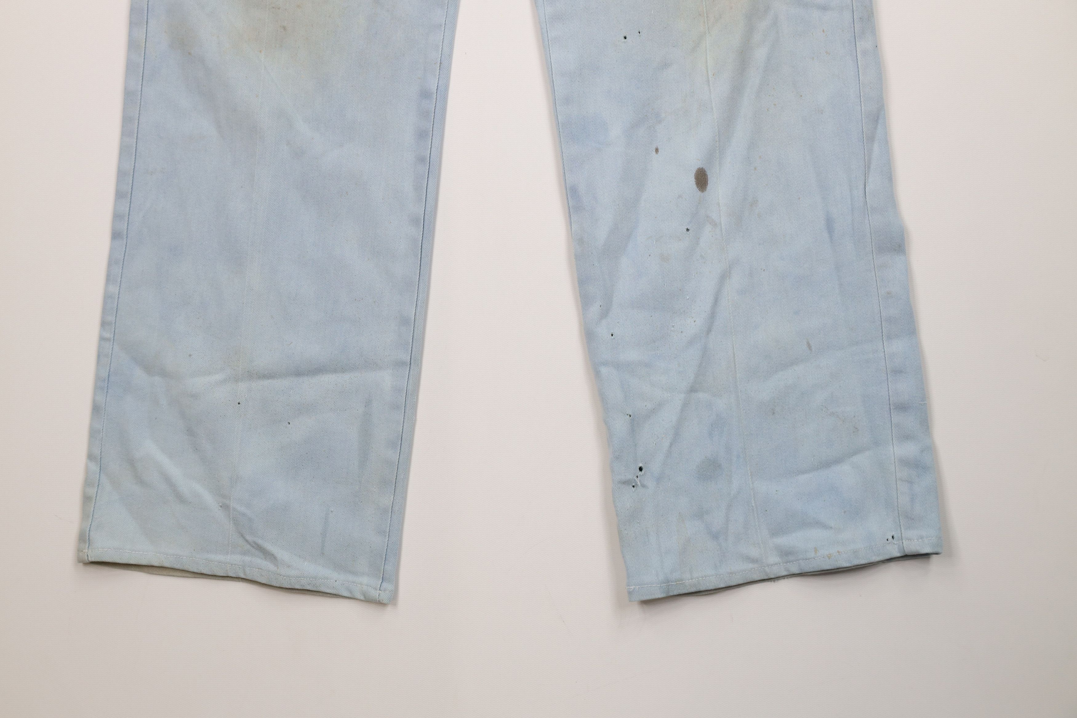 Lee Vintage 70s Lee Flared Wide Leg Denim Jeans Blue USA Size US 36 / EU 52 - 4 Thumbnail