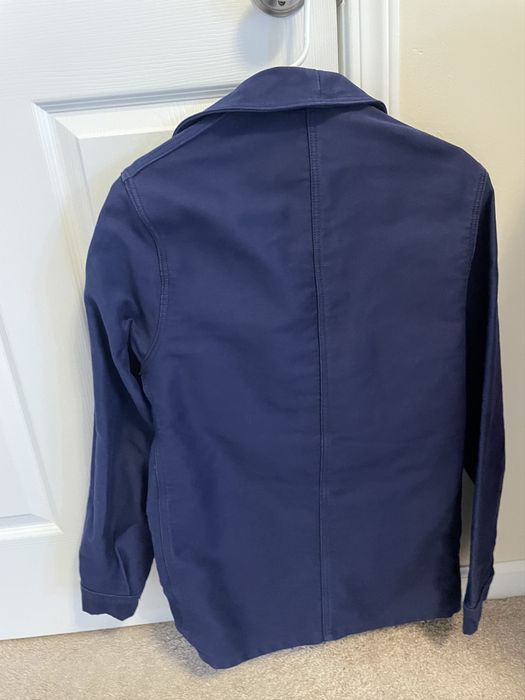 Le Laboureur Le Laboureur - Blue Moleskin Work Jacket / Chore Coat ...