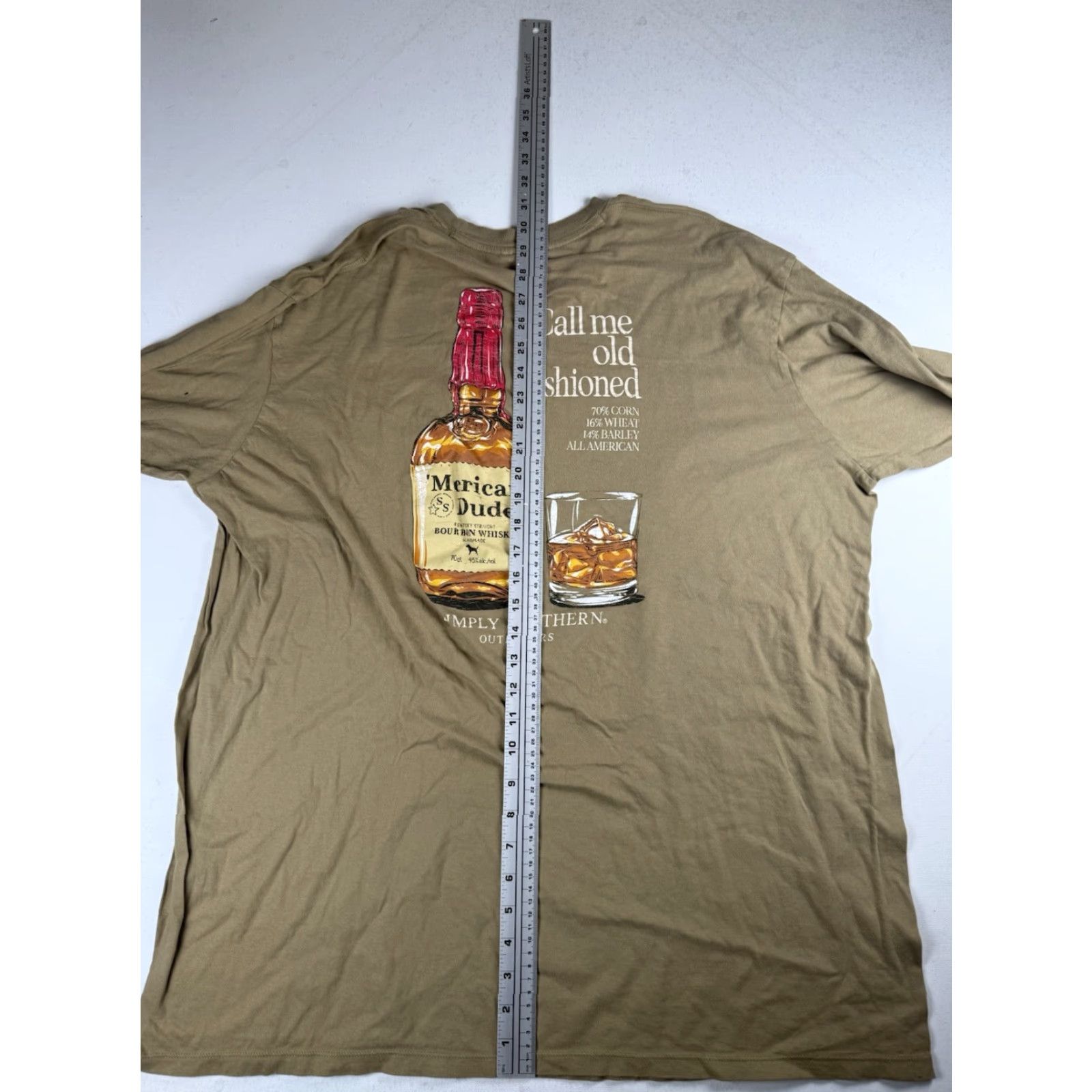 Vintage Simply Southern Men's Merican Dude Long Sleeve Graphic Tee 2XL Brown Shirt Mens Size US XXL / EU 58 / 5 - 6 Thumbnail