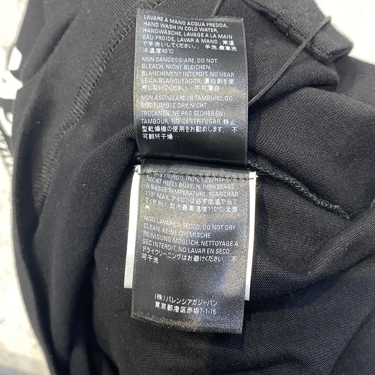 Balenciaga Balenciaga Black Cotton Crew Logo Print Fitted T-Shirt Size M / US 6-8 / IT 42-44 - 10 Thumbnail