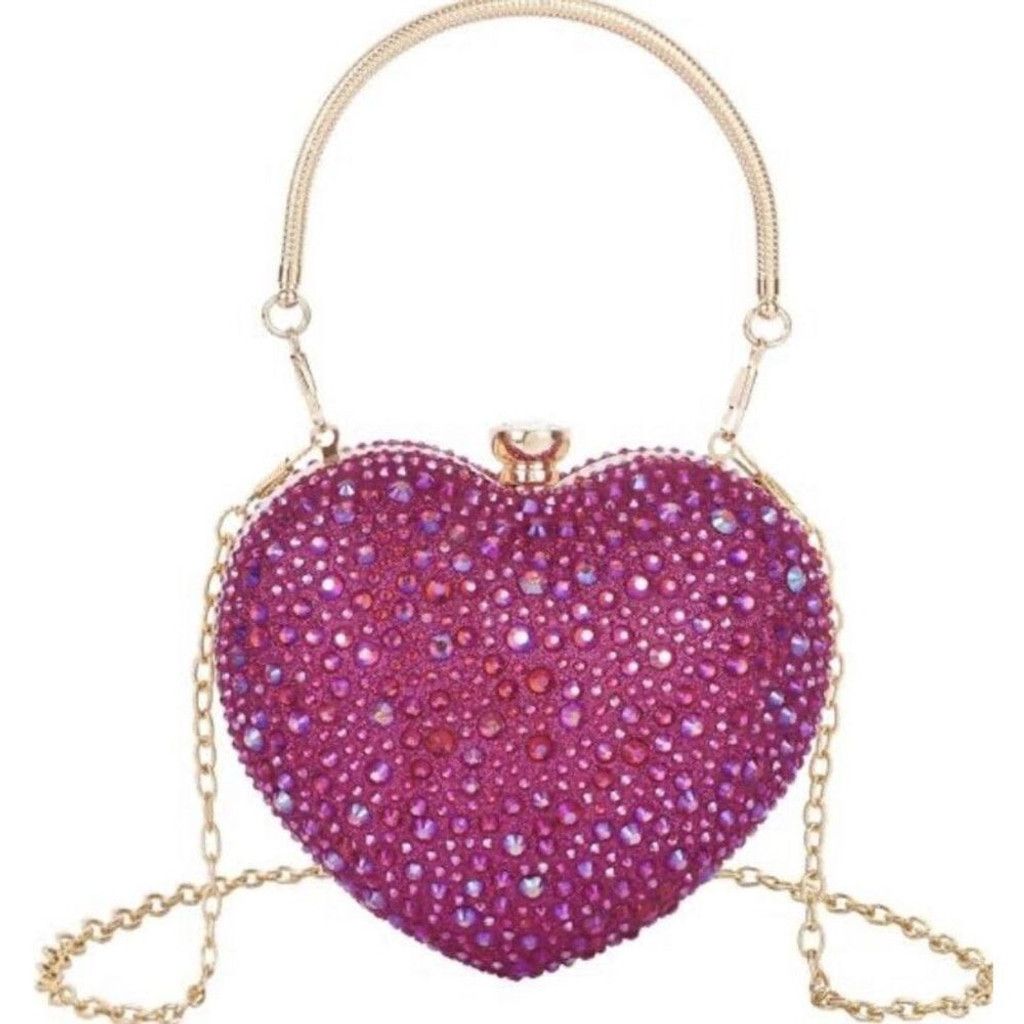 Other RAMLA Heart Shaped Clutch Purse Jeweled Purses Size ONE SIZE - 1 Thumbnail