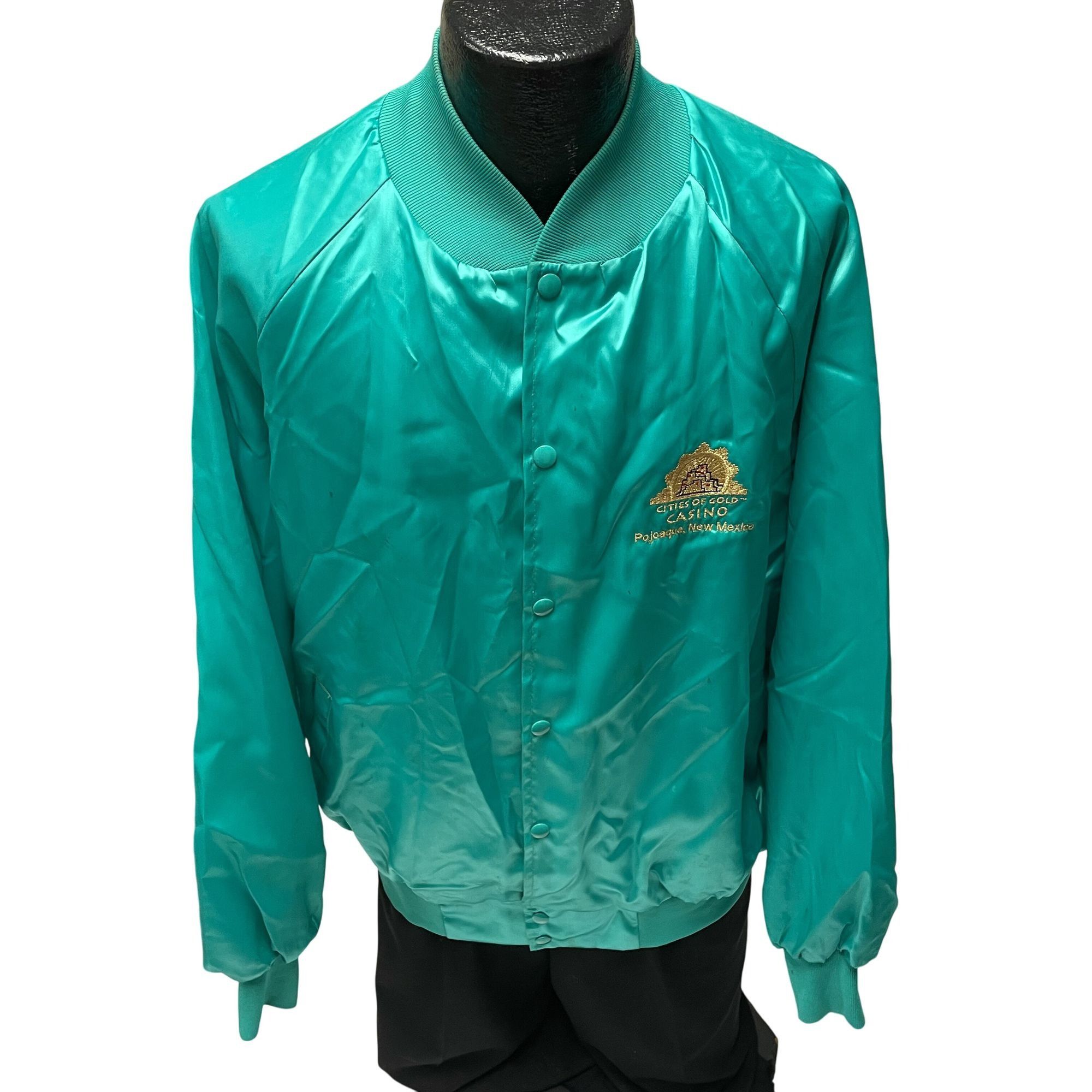 Other Vtg West Ark SHINY Teal Bomber Cities of Gold Casino Jacket Size US XXL / EU 58 / 5 - 4 Thumbnail
