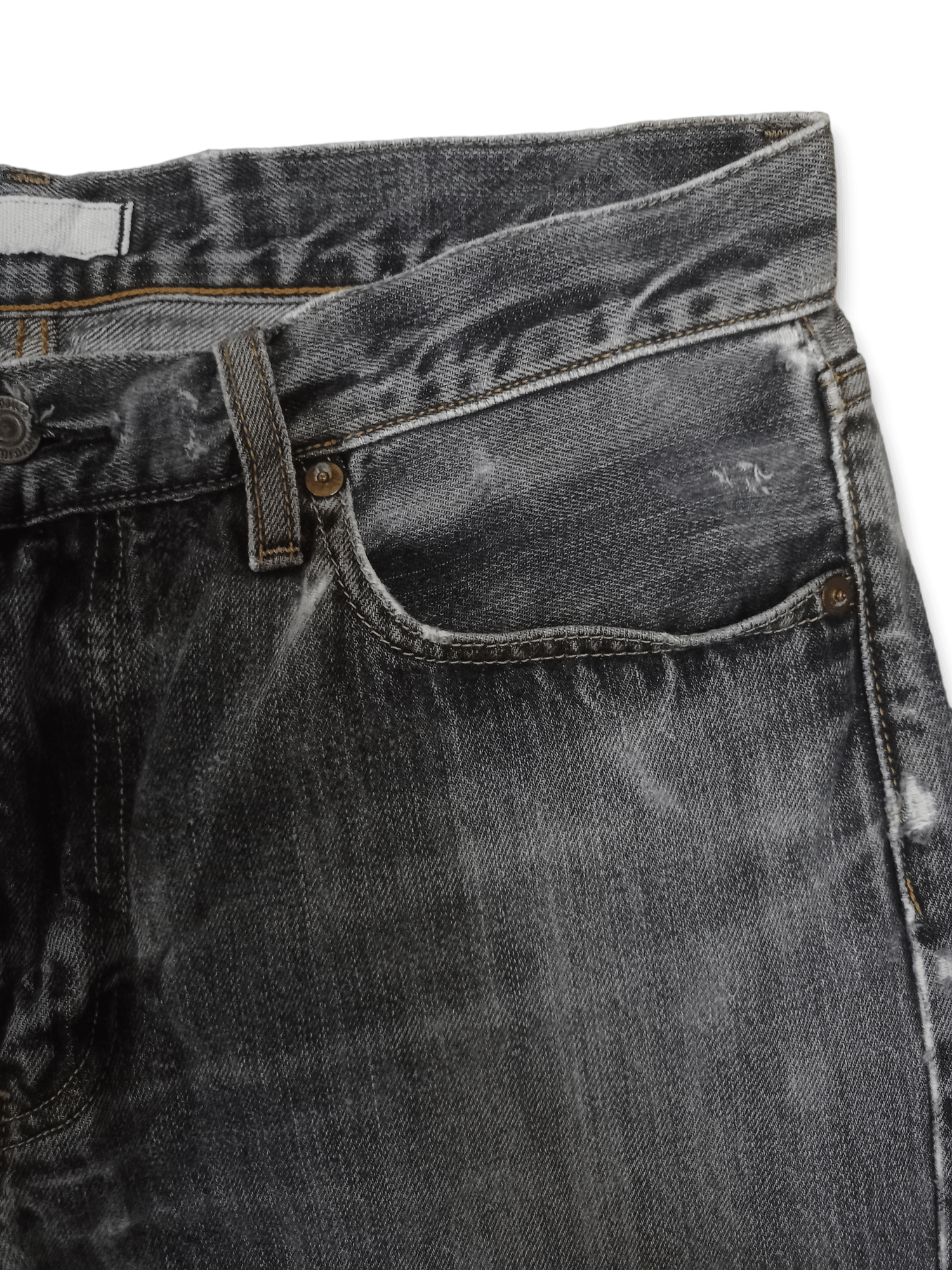 Japanese Brand × Uniqlo Vintage Uniqlo Earth Tone Distressed Loose Jeans 31x27 Size US 31 - 5 Thumbnail