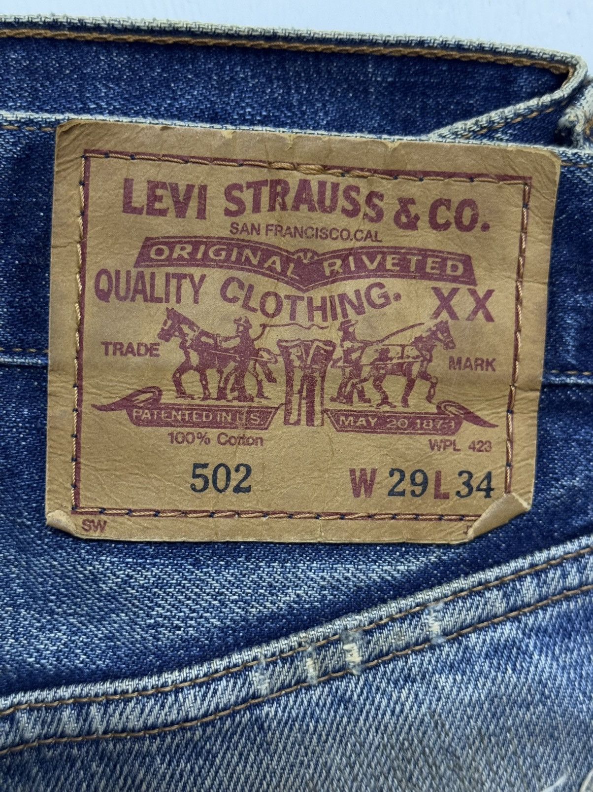 Levi's Vintage Levis 502 Japan Denim Distress Size US 30 / EU 46 - 9 Thumbnail