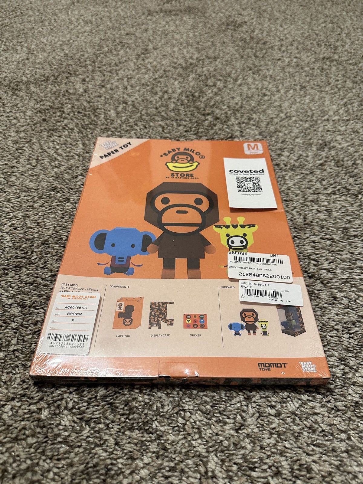 Bape Bape Baby Milo DIY Paper Figure Toy & Display Case Craft Set | Grailed