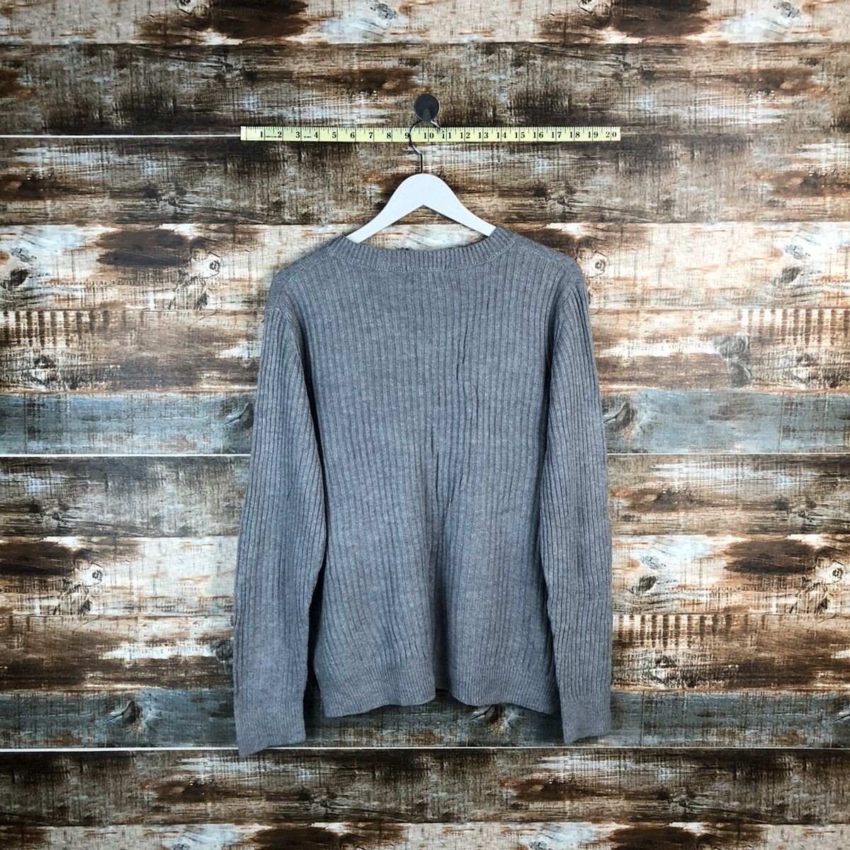 Homespun Knitwear × Japanese Brand Freude Grey Knitwear #A1792 Size US L / EU 52-54 / 3 - 12 Thumbnail