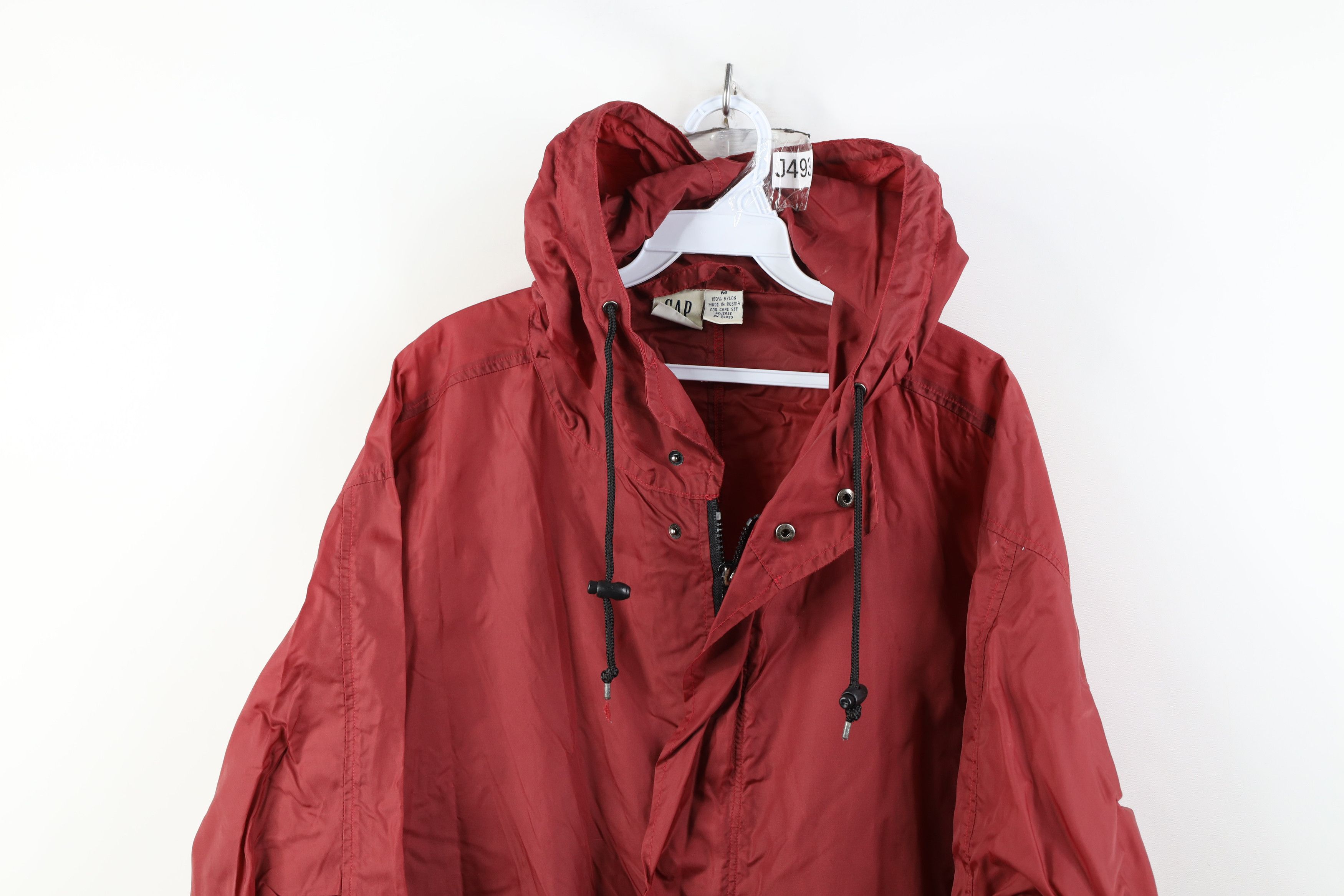 Gap Vintage 90s Gap Full Zip Hooded Windbreaker Parka Jacket Red Size US M / EU 48-50 / 2 - 2 Thumbnail