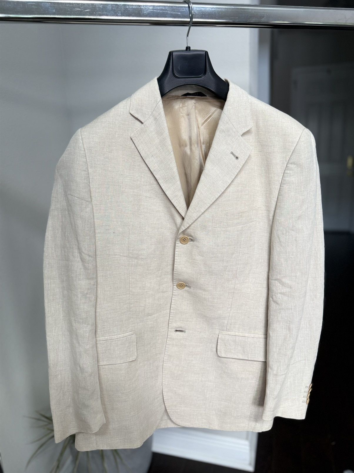 Other Pure Italian Linen Jacket F.lli Mill Tailored Blazer 36R Size 36R - 3 Thumbnail