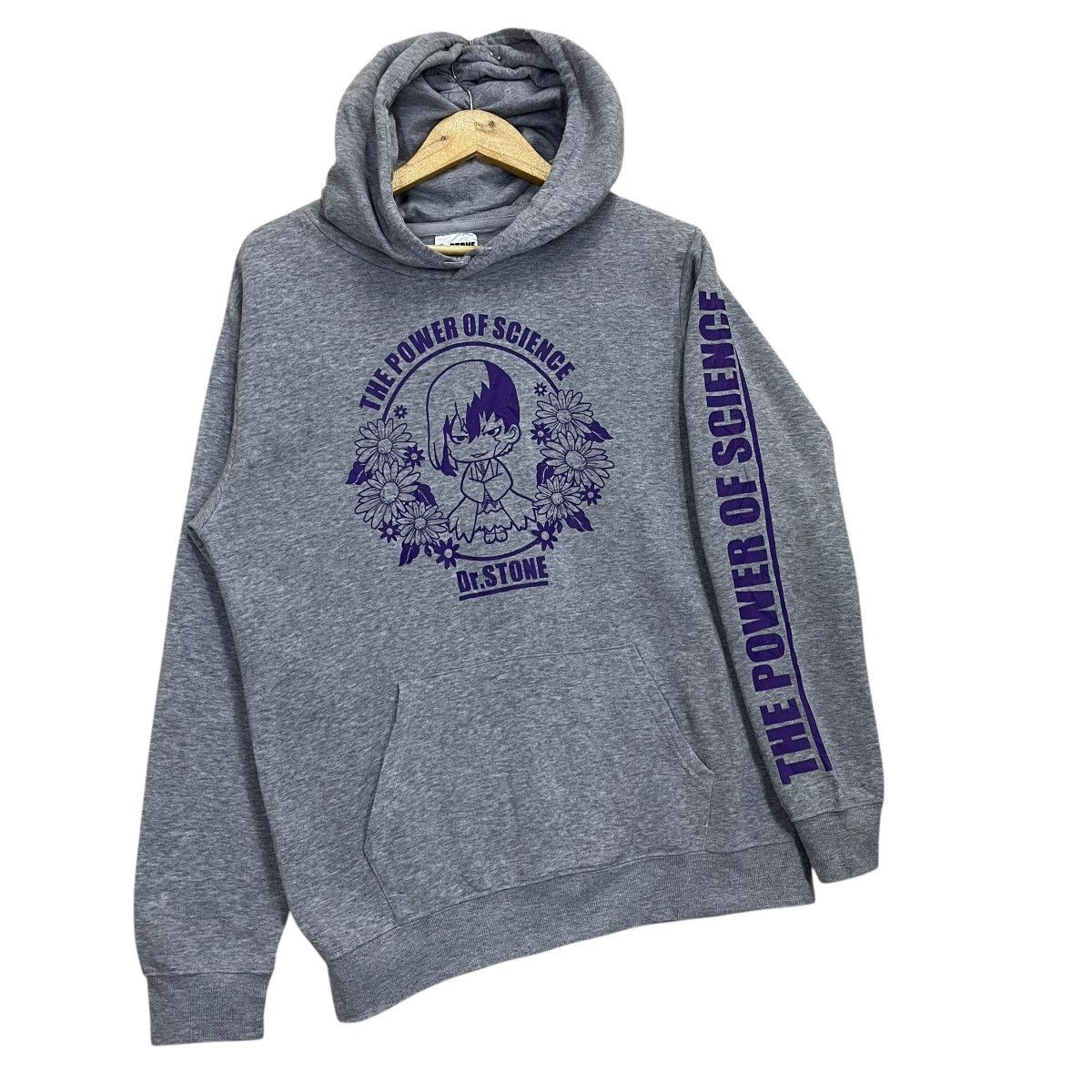 Anime Dr Stone The Power Of Science Big Logo Pullover Hoodie Size US M / EU 48-50 / 2 - 2 Thumbnail
