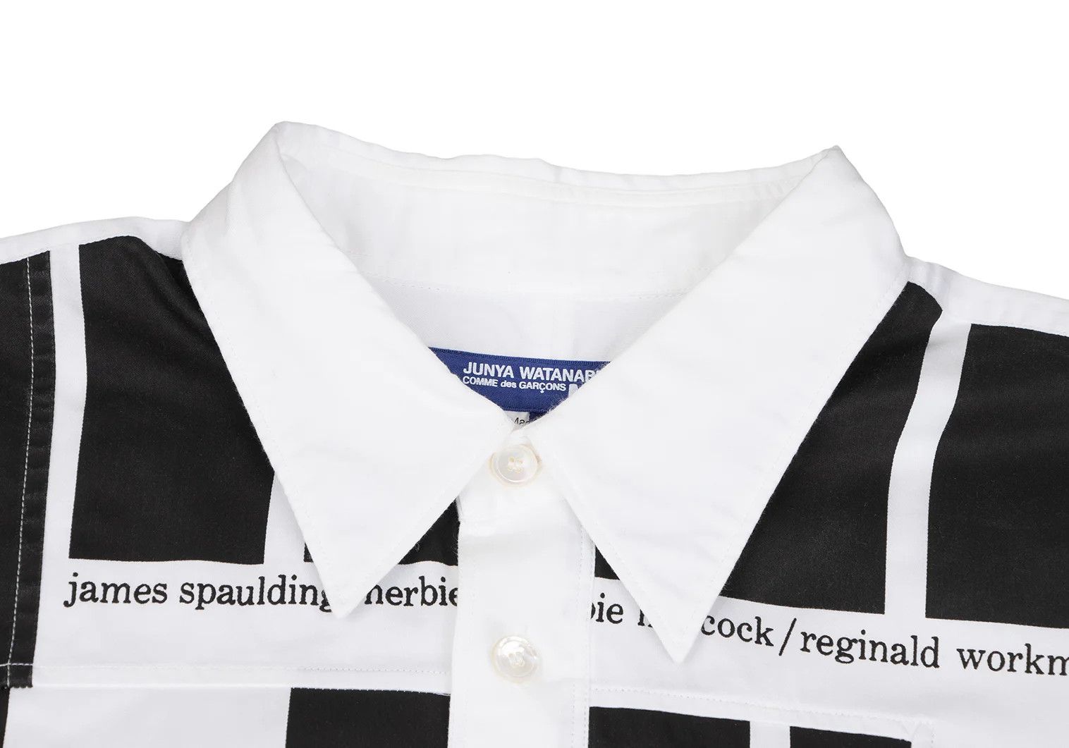 Junya Watanabe Jazz Label Print Long Sleeve Shirt in Black and White Size US M / EU 48-50 / 2 - 7 Thumbnail