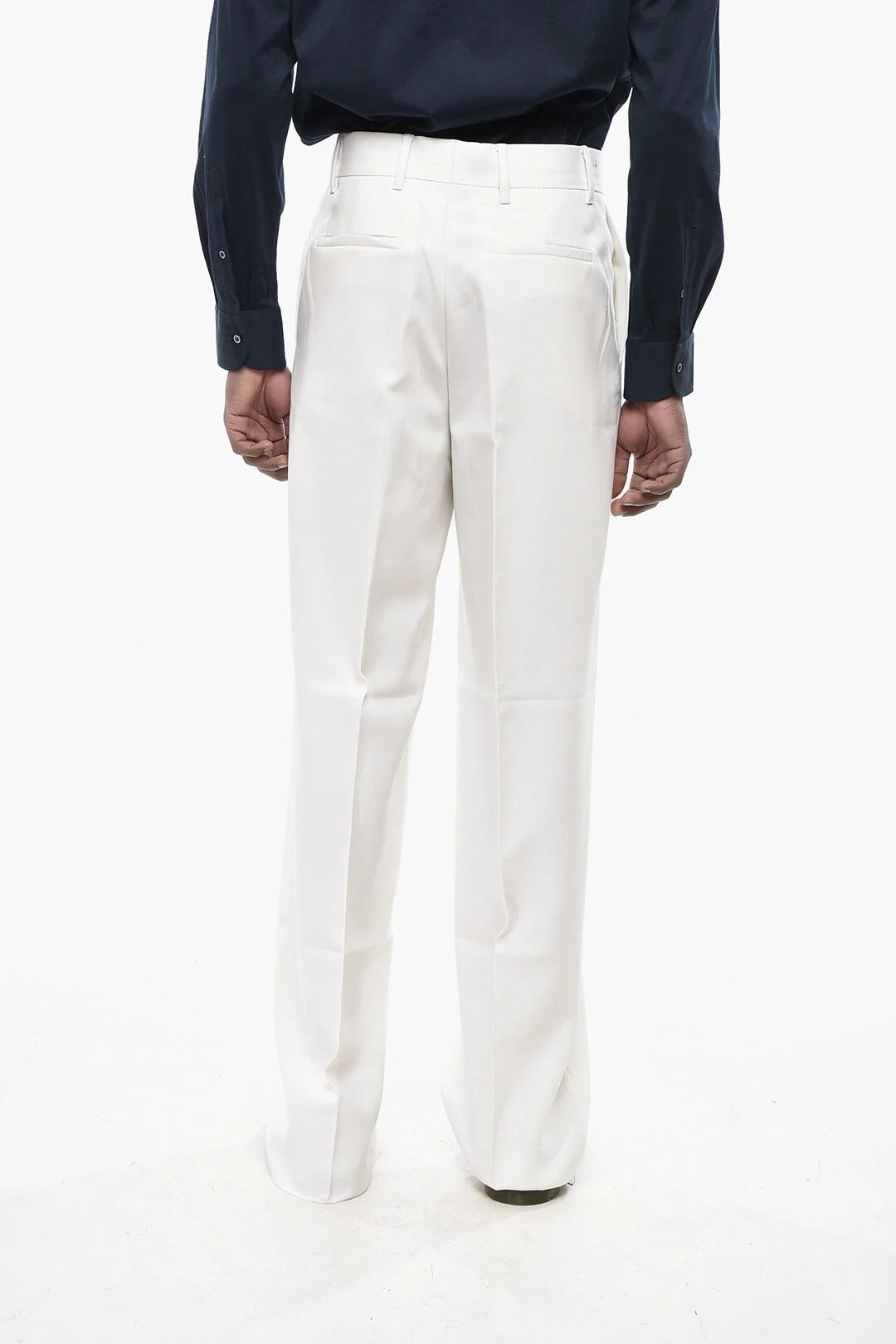 Givenchy og1mm0326 Mohair-Blend Straight-Fit Pant in White Size US 30 / EU 46 - 2 Thumbnail