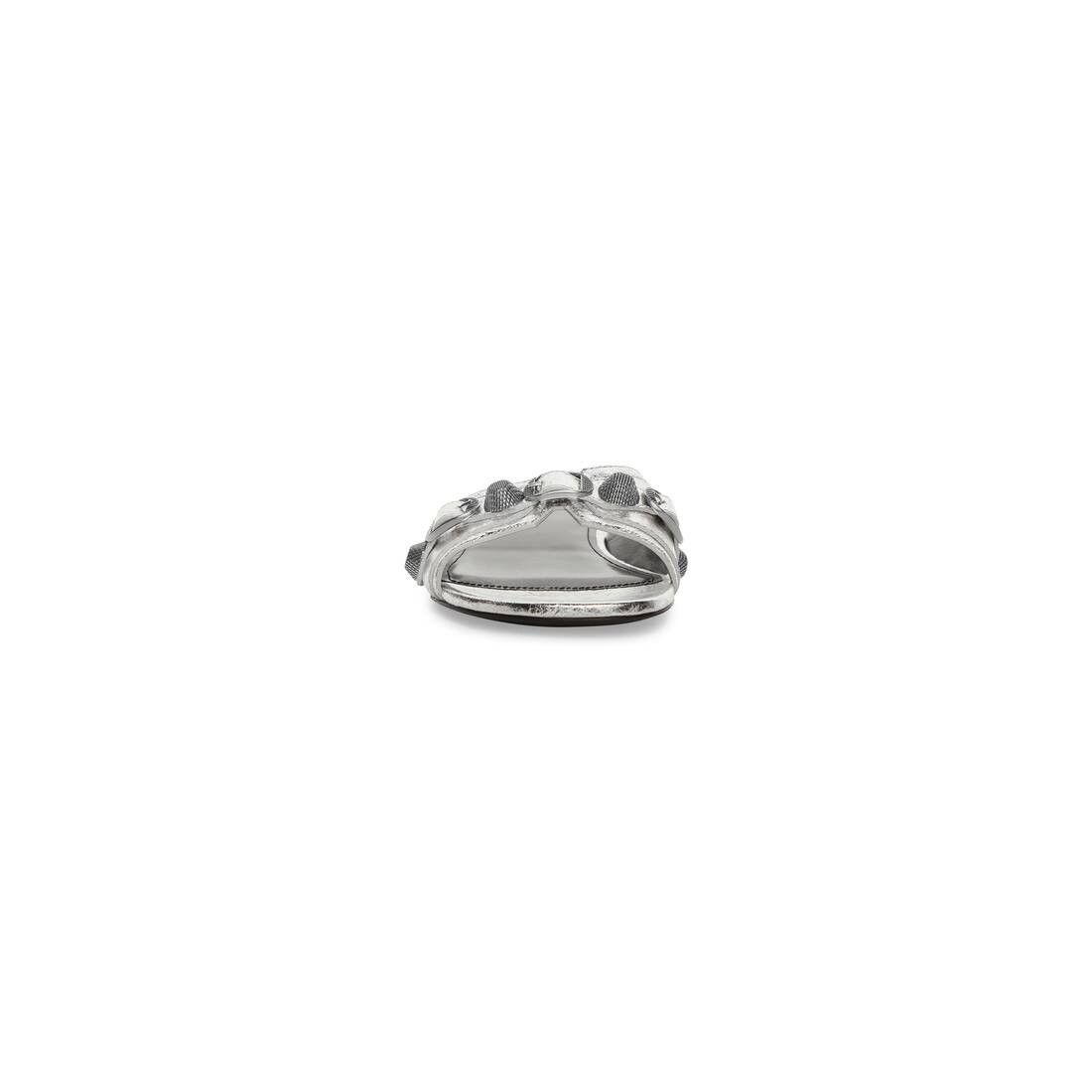 Balenciaga o1w1db10625 Cagole Sandals Metallized in Silver Size US 8 / IT 38 - 3 Thumbnail