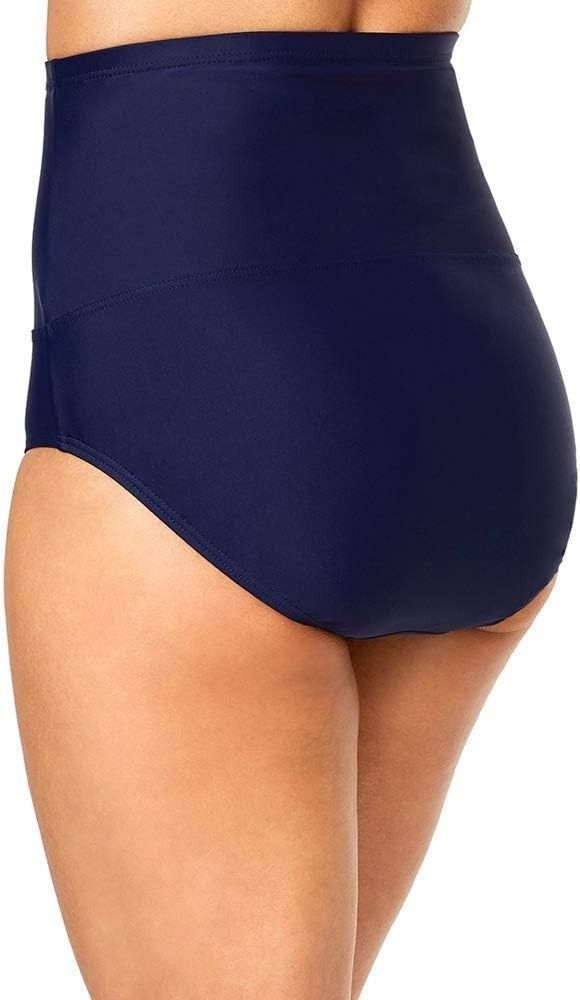 Other Island Escape High-Waist Bikini Swim Bottom Navy ( 12 ) Size 22" - 2 Thumbnail