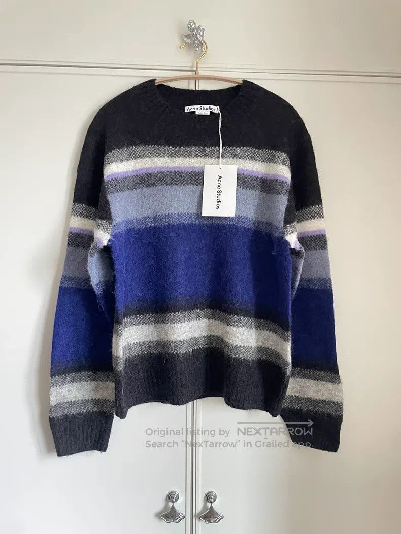Acne Studios Acne Studios Blue Striped Sweater, Mohair Blended Fabric Size US XS / EU 42 / 0 - 1 Thumbnail