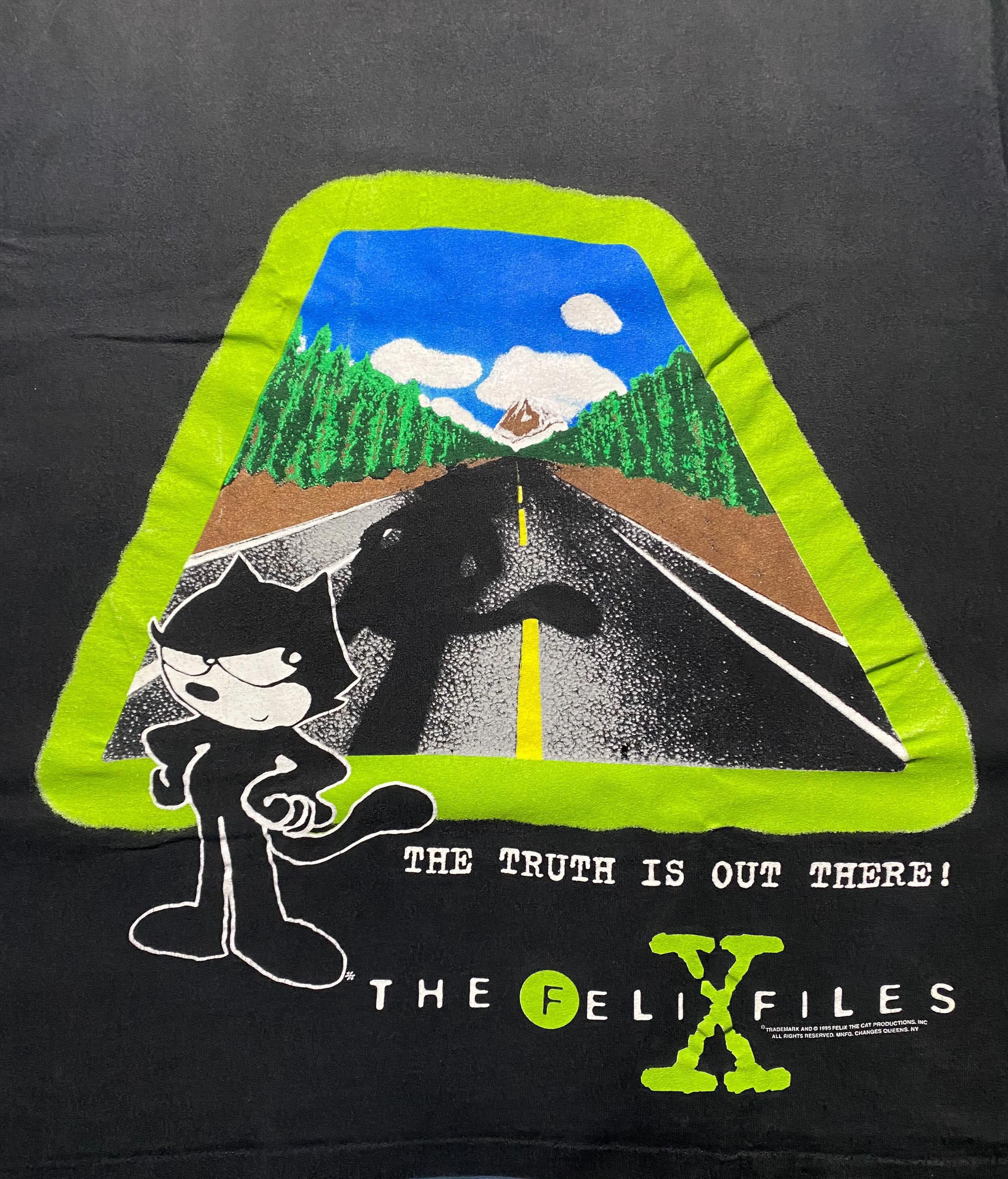 Felix Felix The Cat x The X-Files Vintage Promo Movie Tee 1995 Size US XL / EU 56 / 4 - 7 Thumbnail
