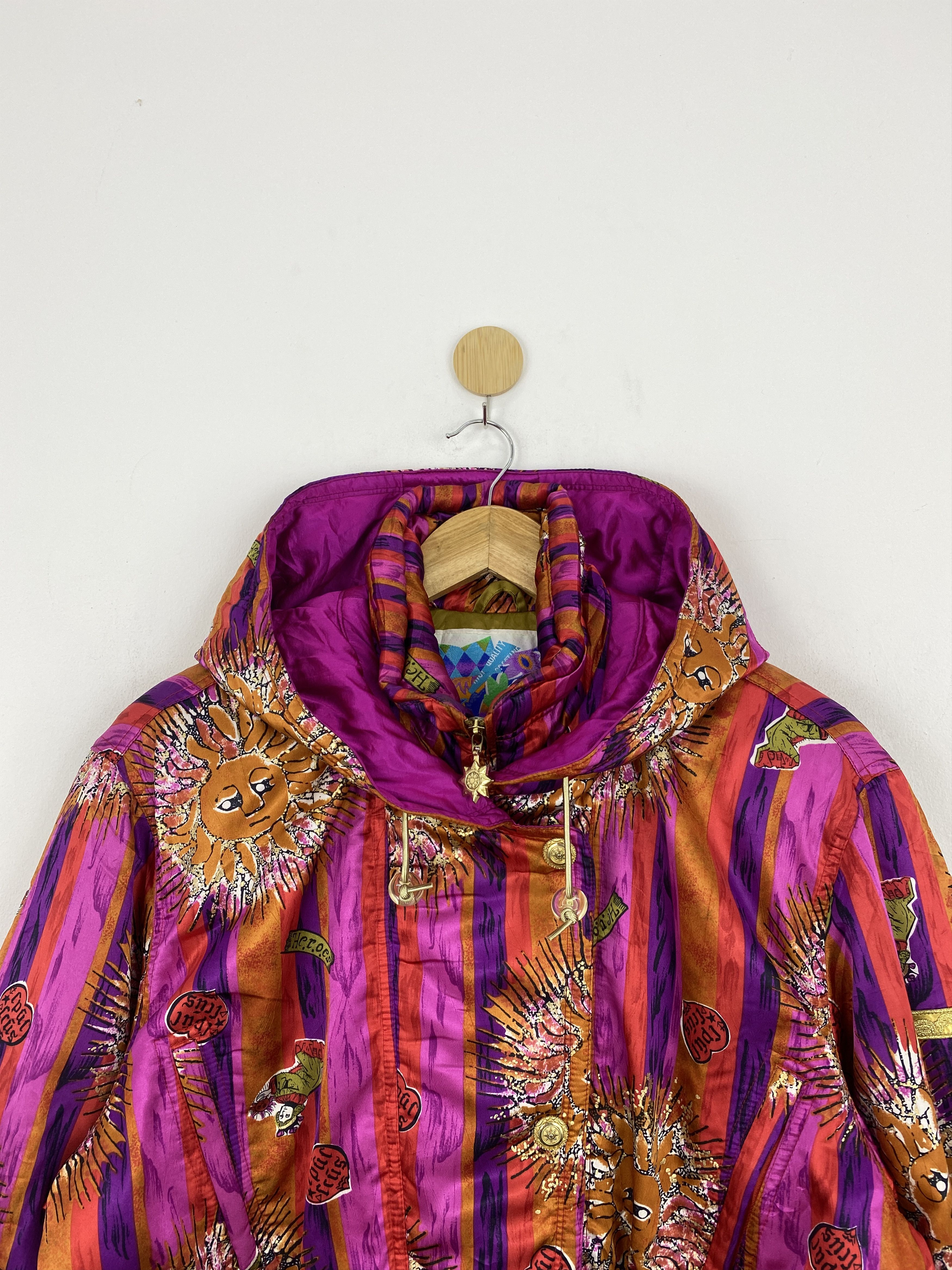 Japanese Brand Vintage 90s Japanese Brand Sun Graphic Ski Jacket J1933 Size US M / EU 48-50 / 2 - 2 Thumbnail